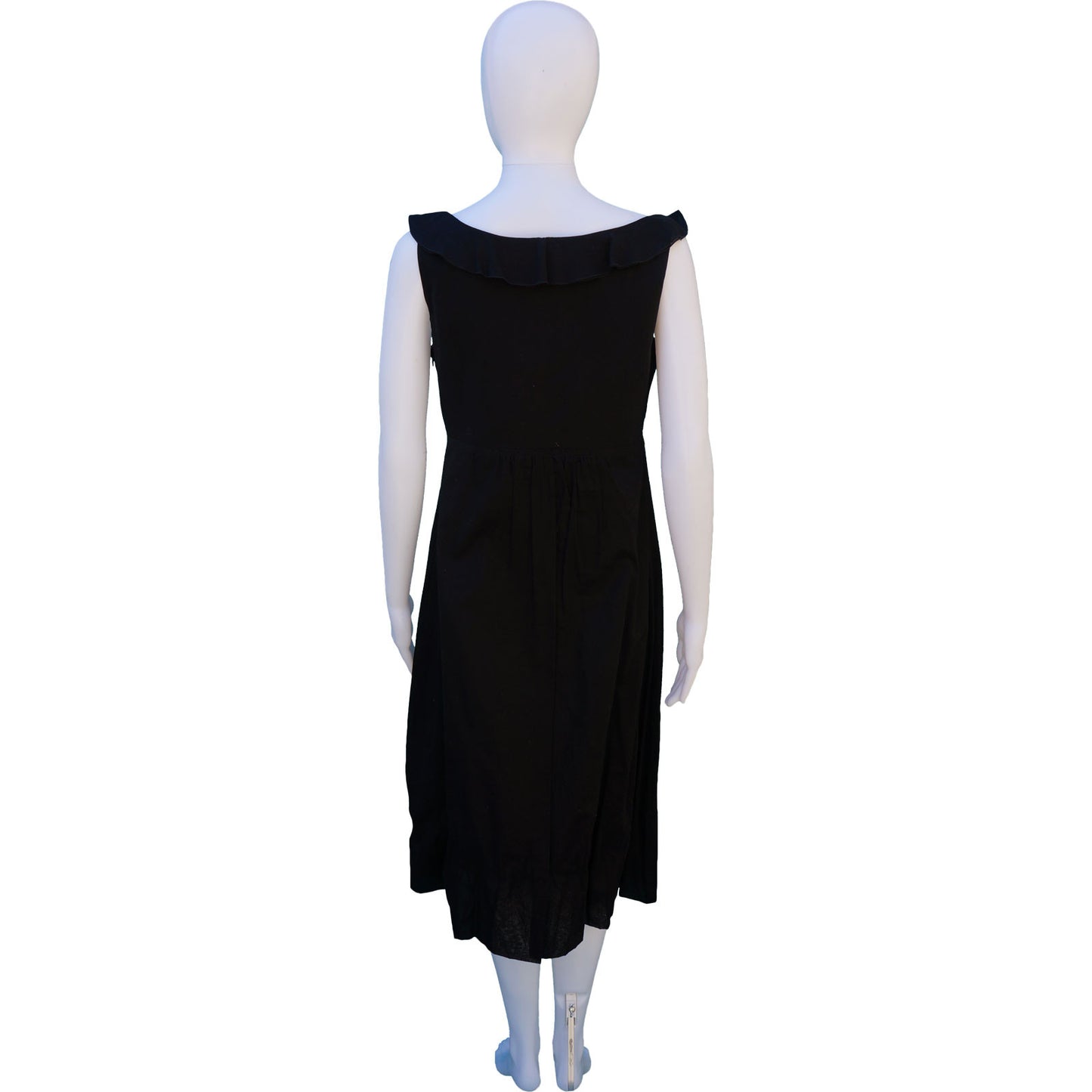 BURBERRY RUFFLE-TRIMMED SCOOP NECK DRESS - leefluxury.com