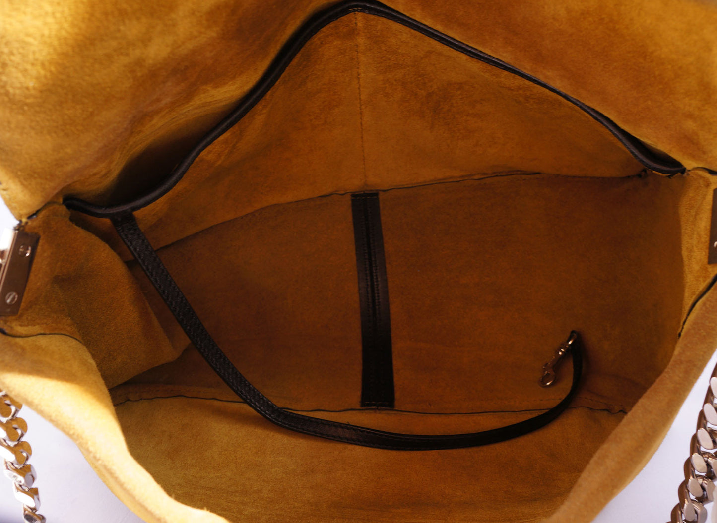 CÉLINE GOURMETTE LEATHER CHAIN LINK SHOULDER BAG - leefluxury.com