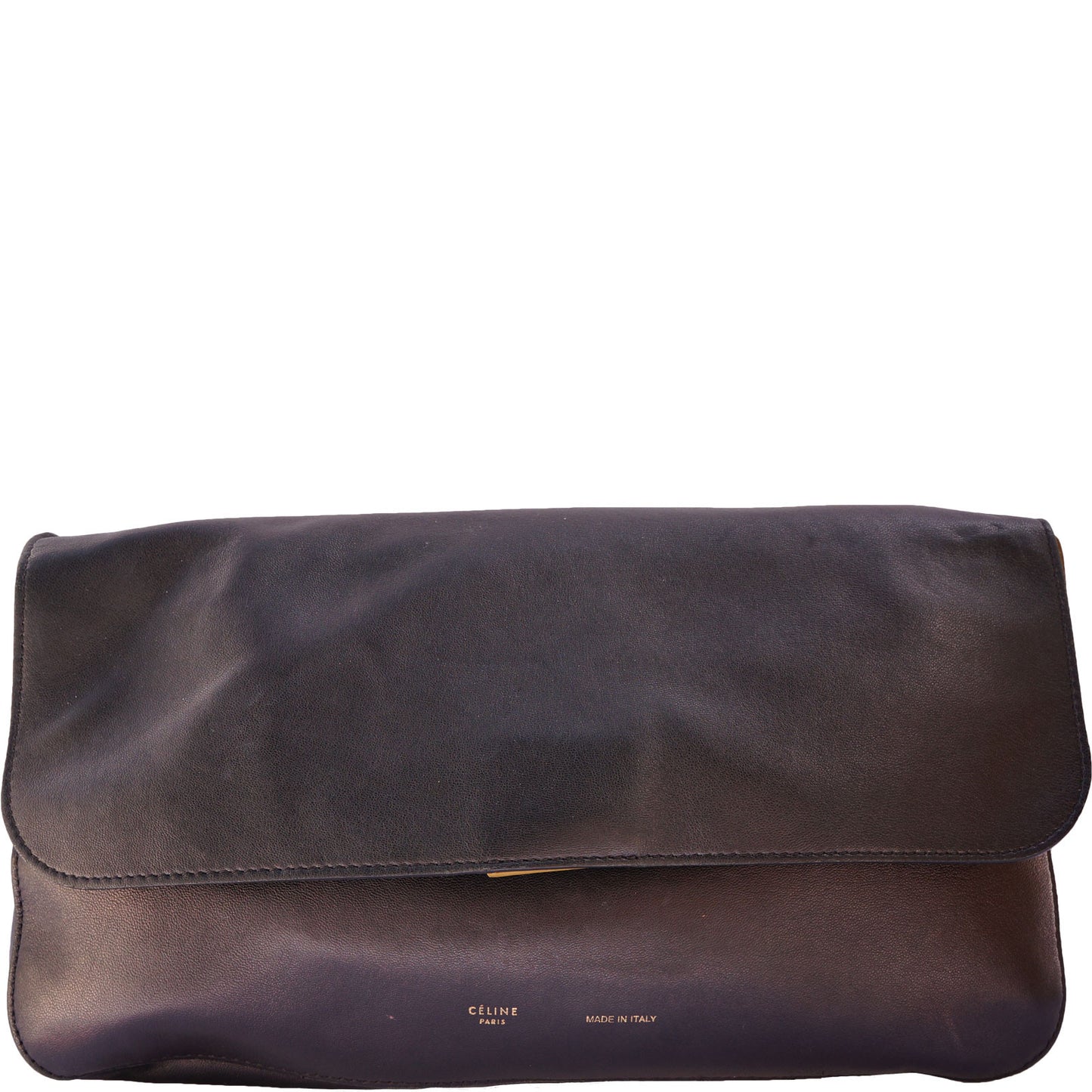 CÉLINE GOURMETTE LEATHER CHAIN LINK SHOULDER BAG - leefluxury.com