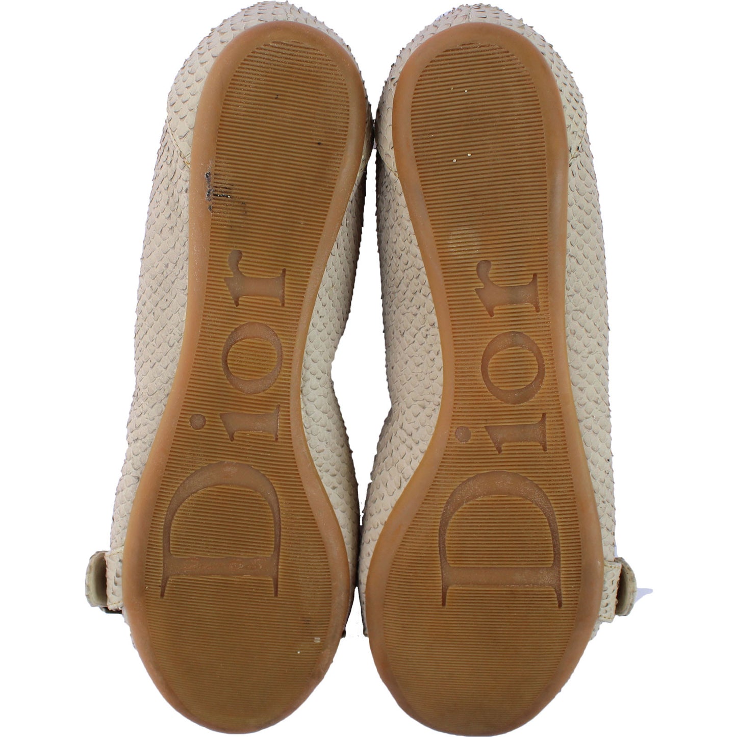 CHRISTIAN DIOR PYTHON BUCKLE FLATS - leefluxury.com