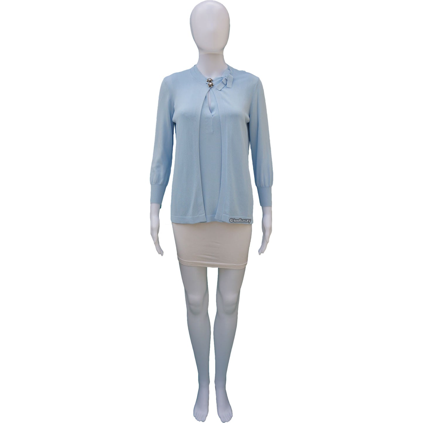 DOLCE & GABBANA OPEN FRONT CARDIGAN SET - leefluxury.com