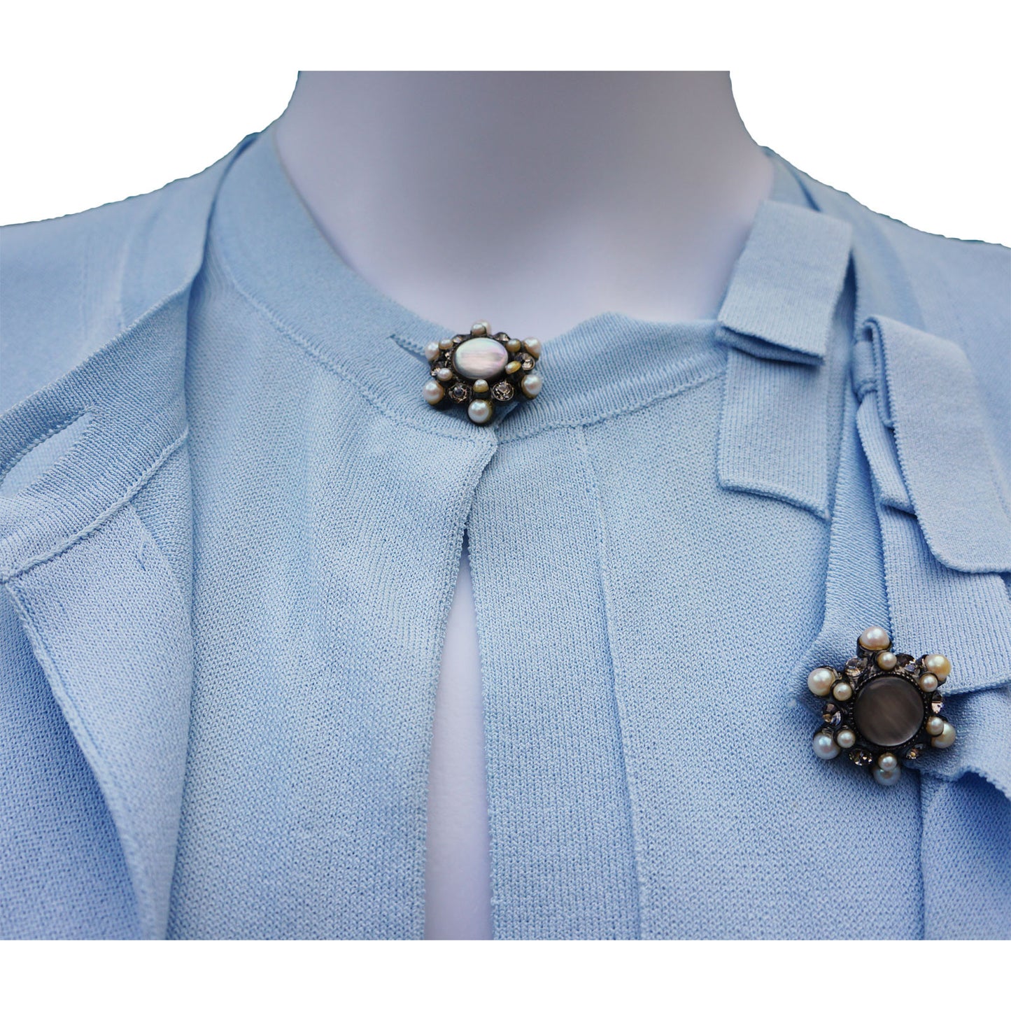 DOLCE & GABBANA OPEN FRONT CARDIGAN SET - leefluxury.com