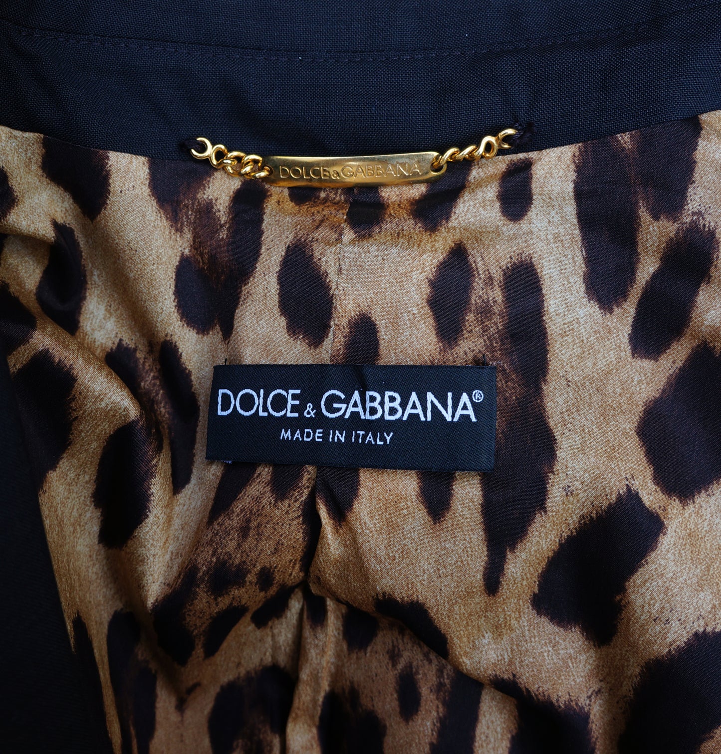 DOLCE & GABBANA BLACK WOOL WIDE-LEG PANT SUIT - leefluxury.com