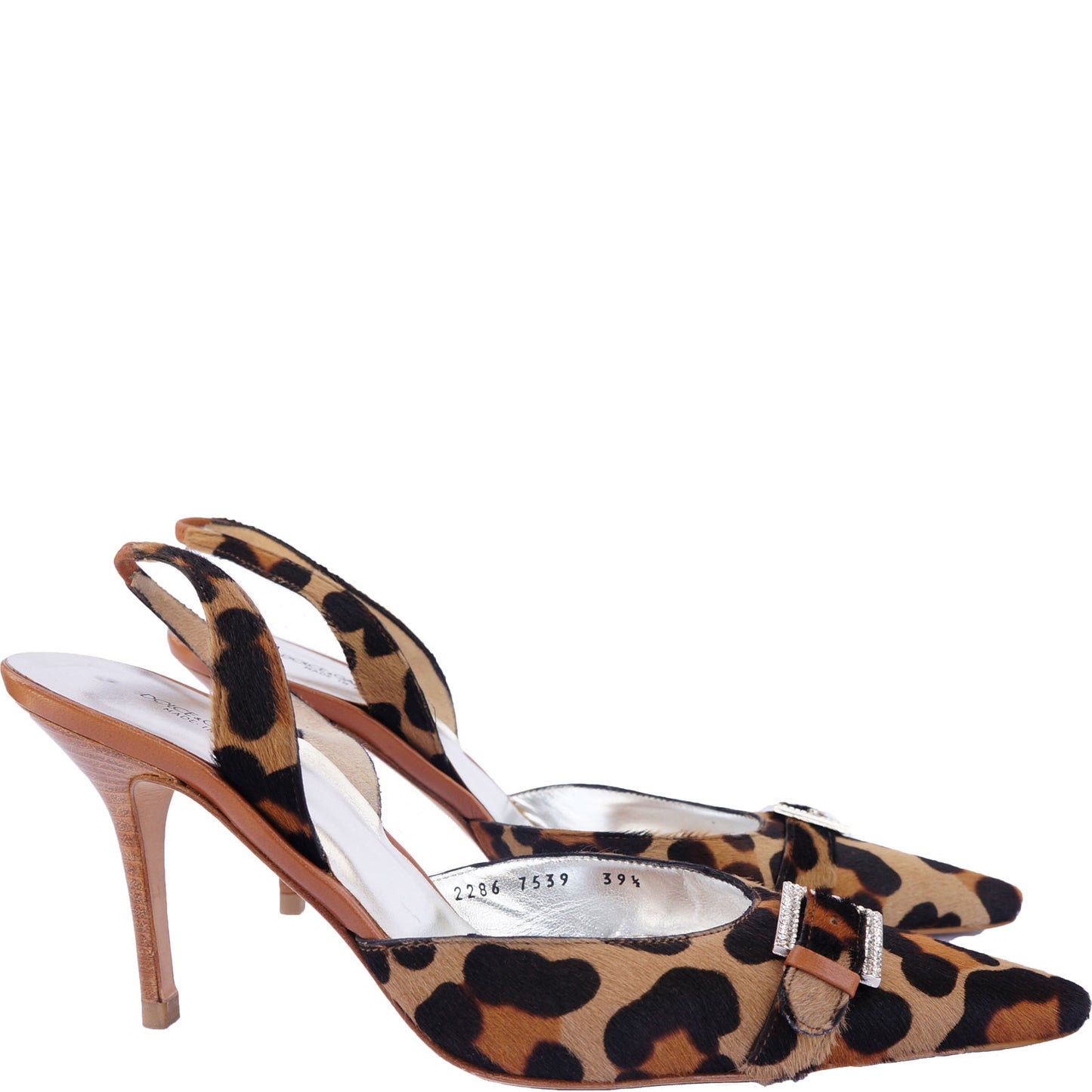 DOLCE & GABBANA PONYHAIR SLINGBACK PUMPS - leefluxury.com