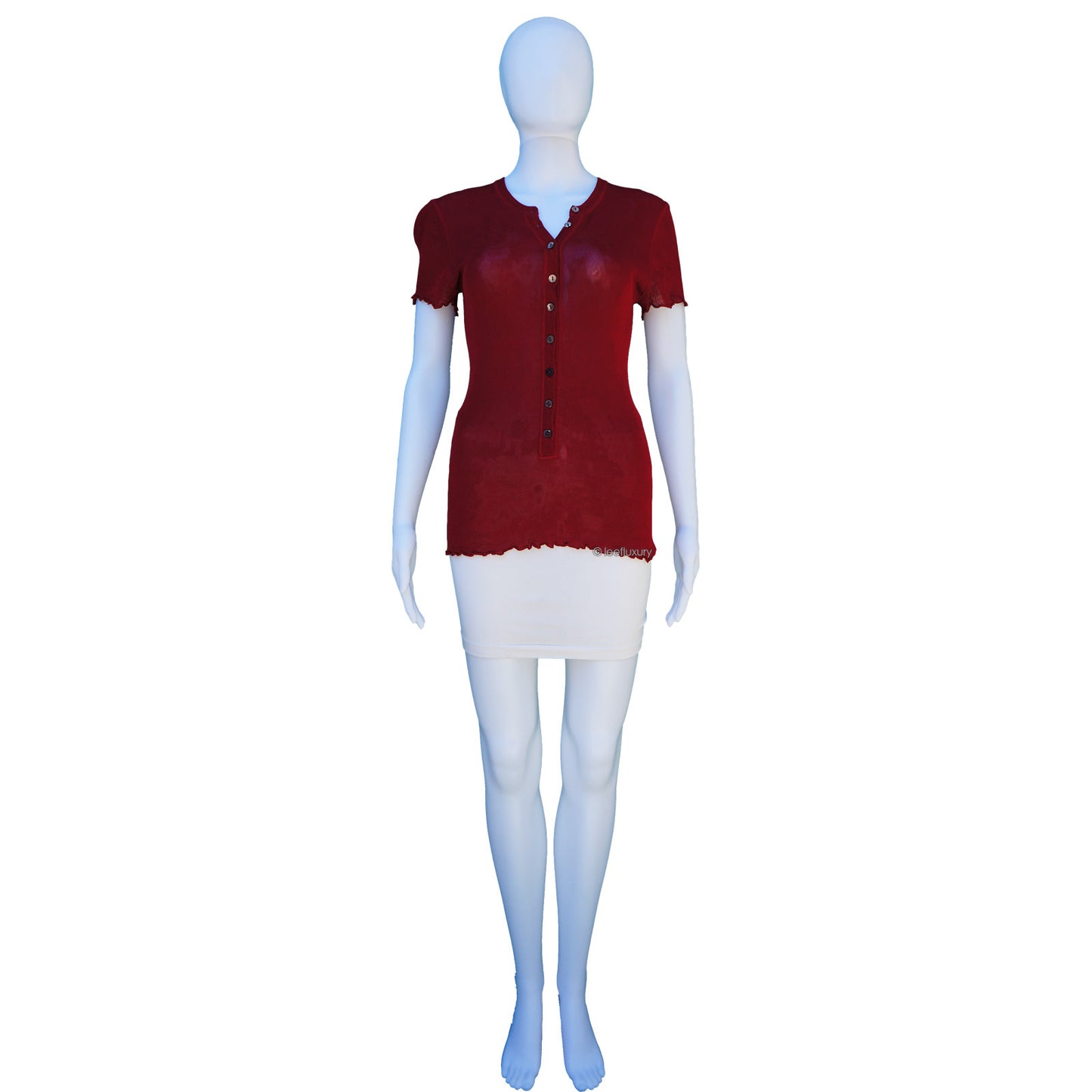 DOLCE & GABBANA RED KNIT SHORT SLEEVE CARDIGAN - leefluxury.com