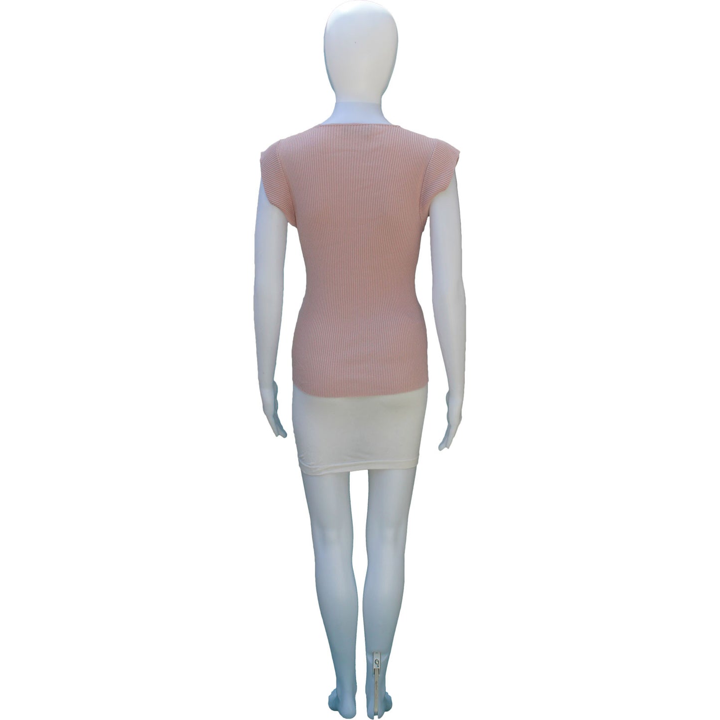DOLCE & GABBANA BLUSH KNIT SHORT SLEEVE TOP - leefluxury.com