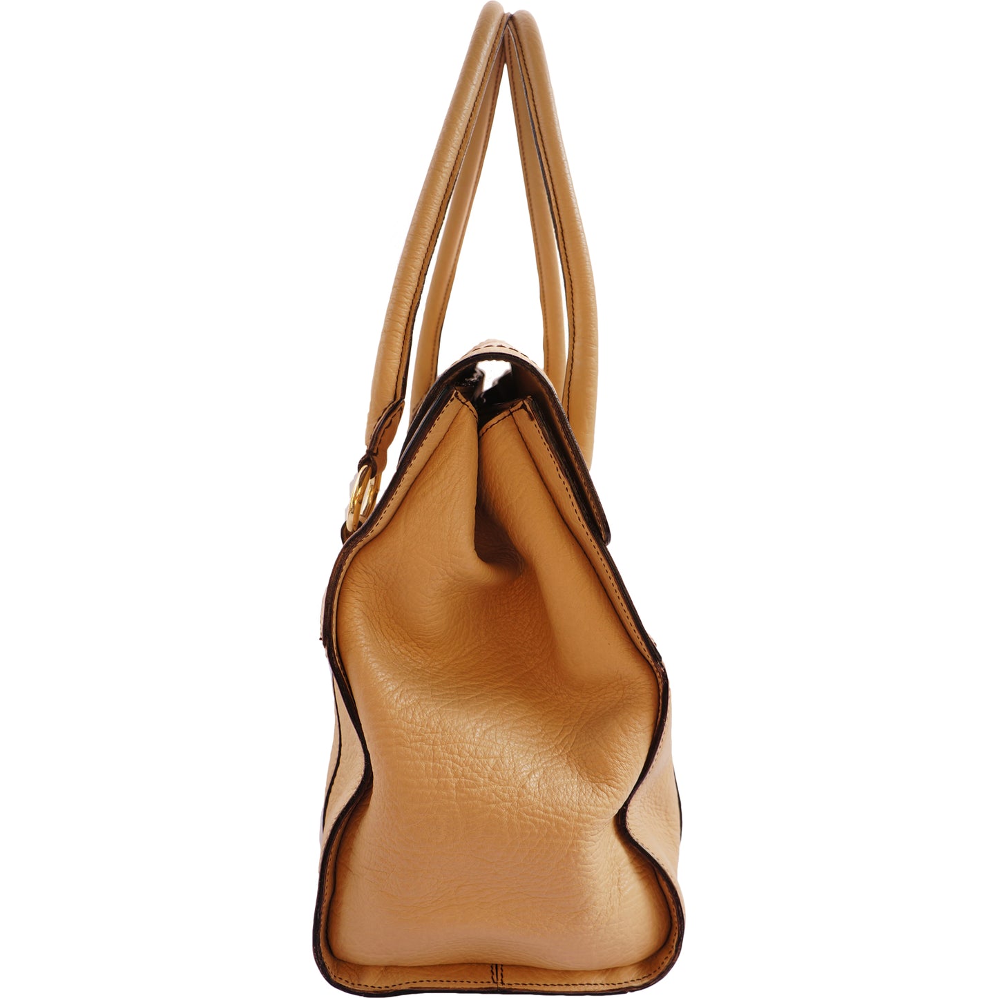 DOLCE & GABBANA TAN GRAINED LEATHER SHOULDER BAG - leefluxury.com