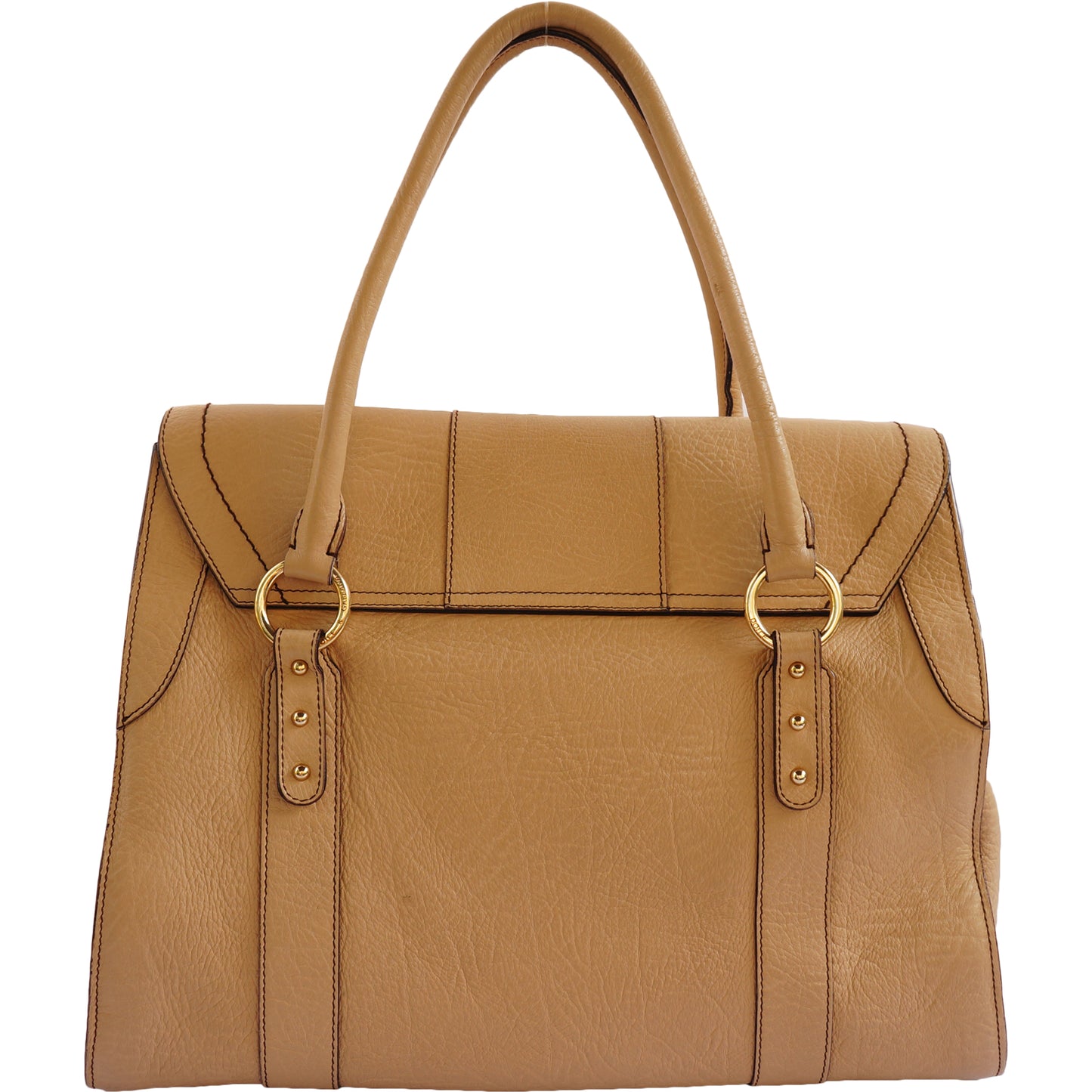 DOLCE & GABBANA TAN GRAINED LEATHER SHOULDER BAG - leefluxury.com
