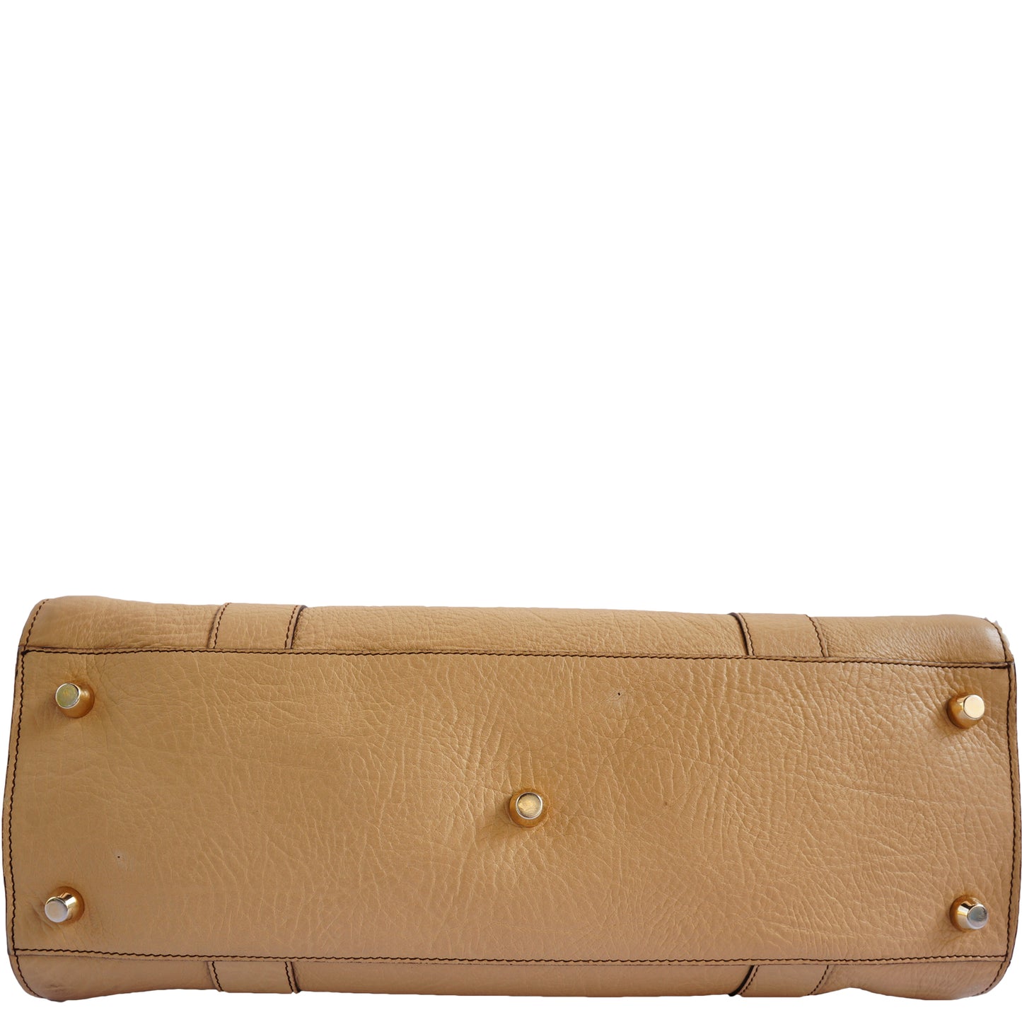 DOLCE & GABBANA TAN GRAINED LEATHER SHOULDER BAG - leefluxury.com