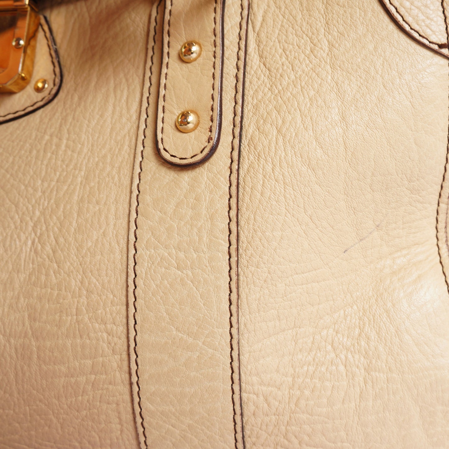 DOLCE & GABBANA TAN GRAINED LEATHER SHOULDER BAG - leefluxury.com
