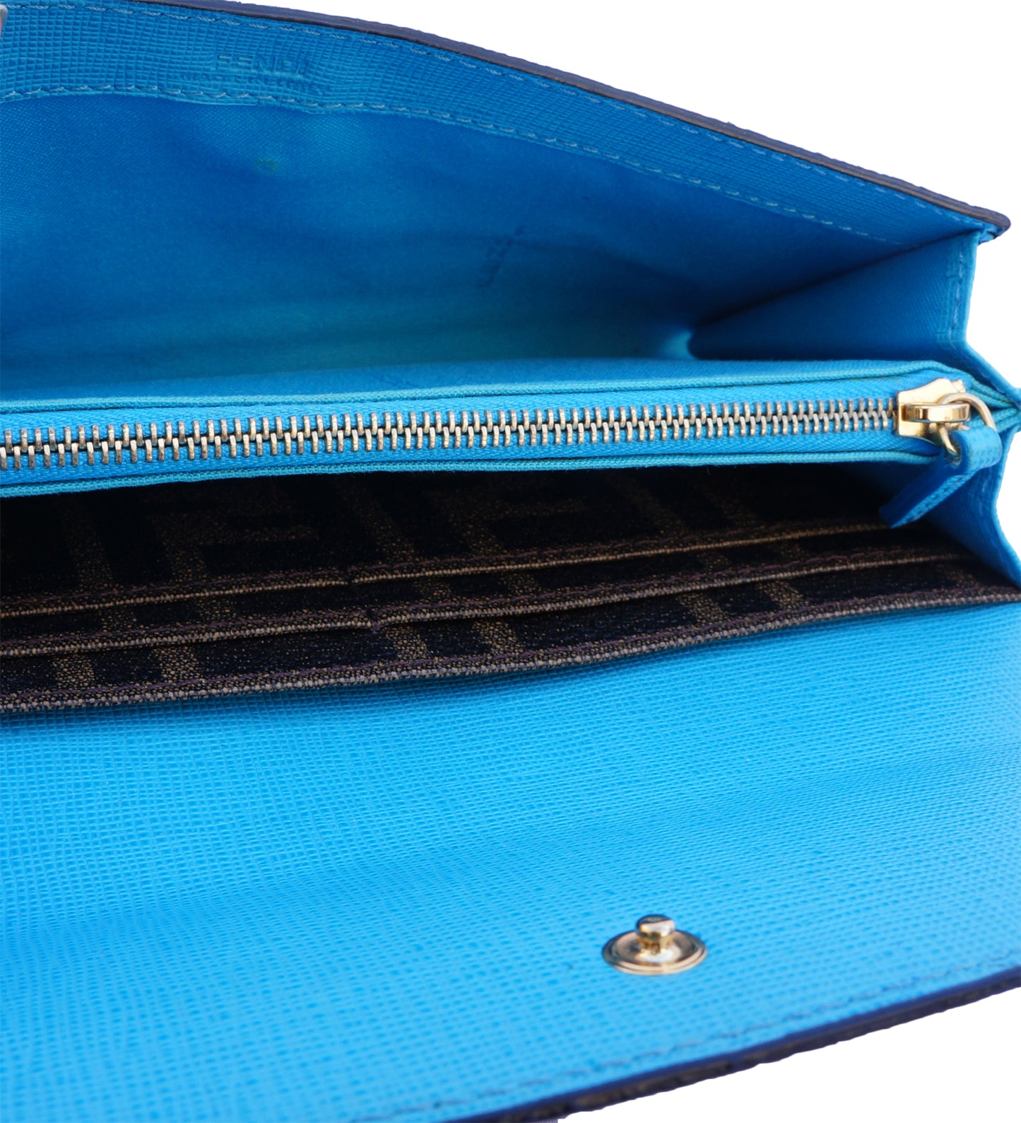 FENDI GREY BIRDS CONTINENTAL WALLET - leefluxury.com
