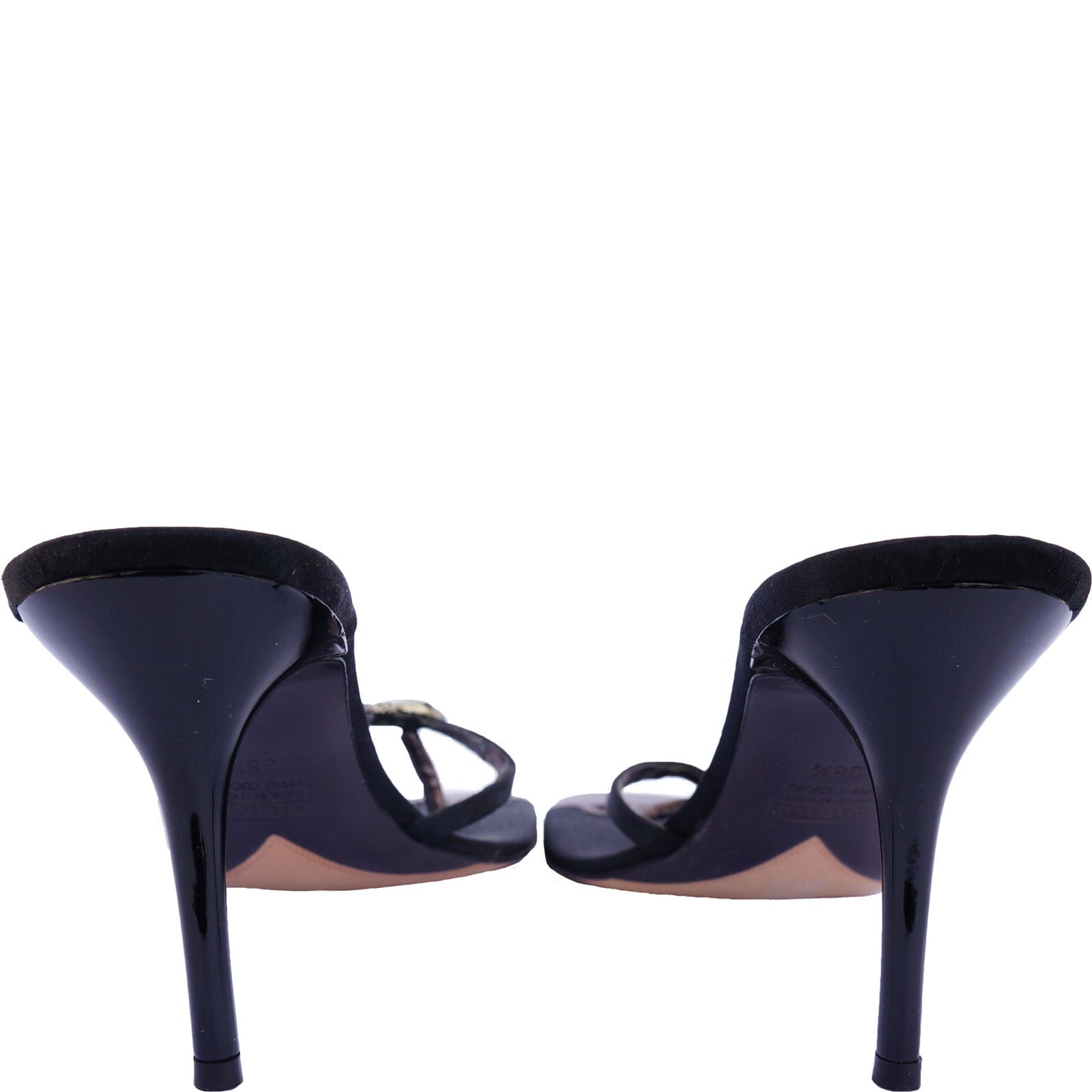 GIUSEPPE ZANOTTI SNAKE EMBELLISHED SANDAL WITH TAGS - leefluxury.com