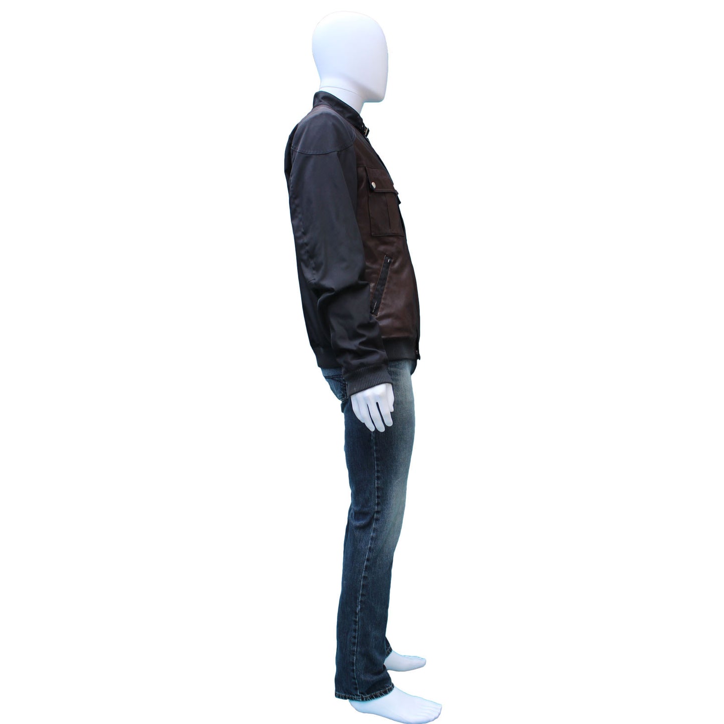 GUCCI MAN'S LEATHER & NYLON BOMBER - leefluxury.com