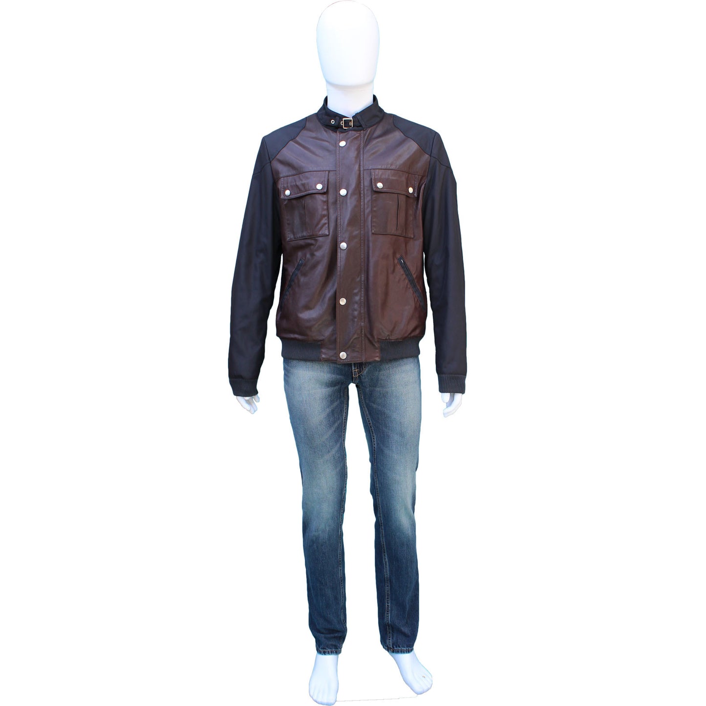 GUCCI MAN'S LEATHER & NYLON BOMBER - leefluxury.com