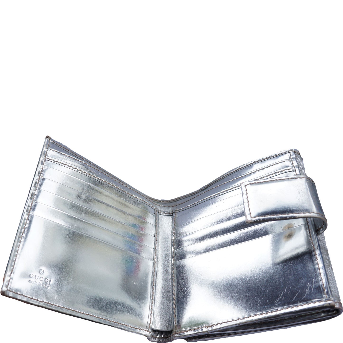 GUCCI GG CANVAS BRITT COMPACT WALLET - leefluxury.com