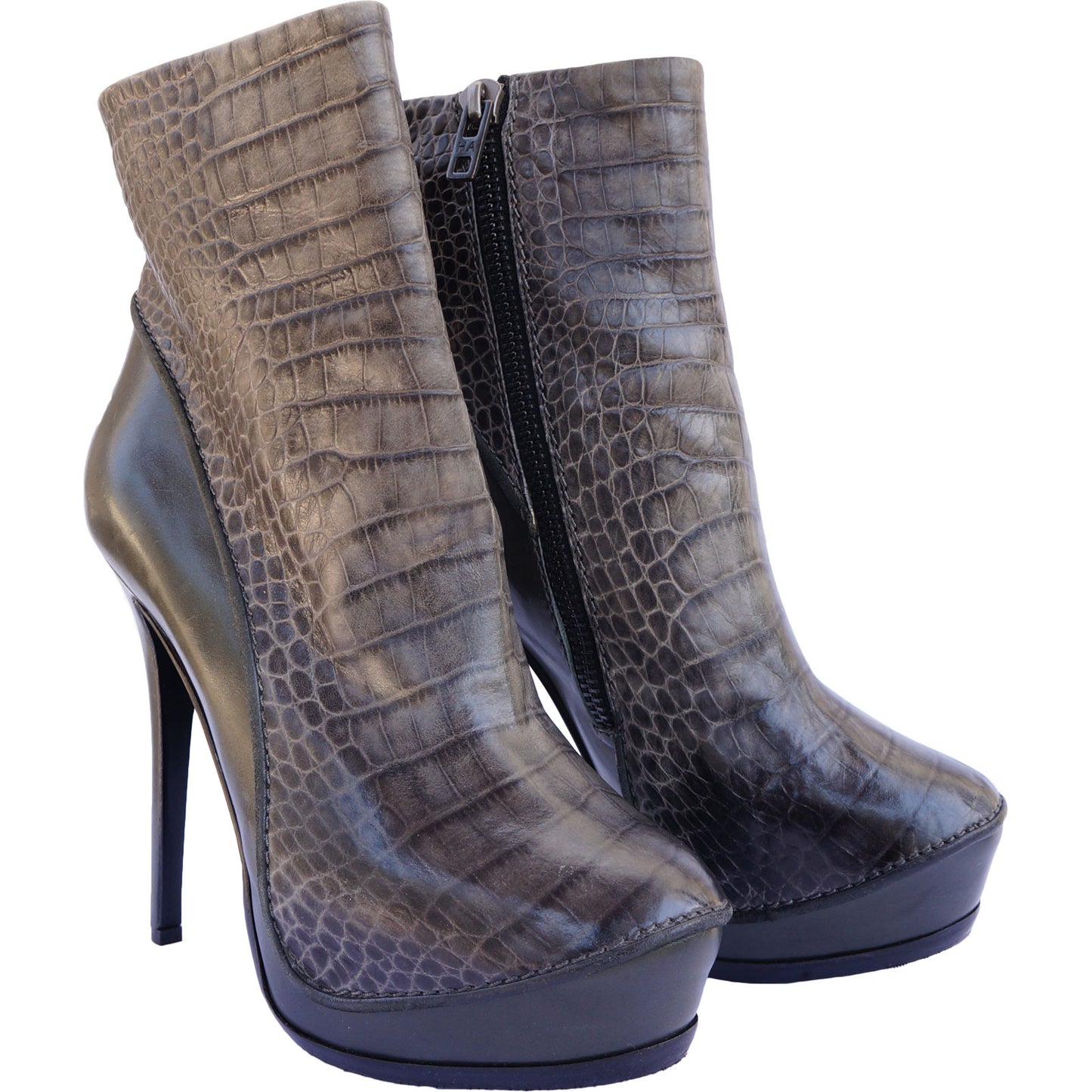 HAIDER ACKERMANN LEATHER ROUND-TOE ANKLE BOOTS - leefluxury.com