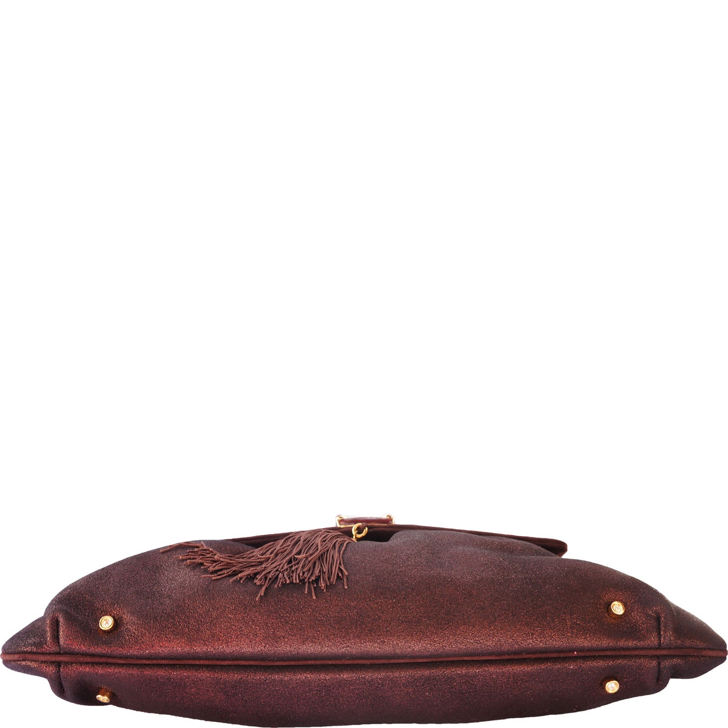 JUDITH LEIBER LEATHER & SATIN CLUTCH - leefluxury.com