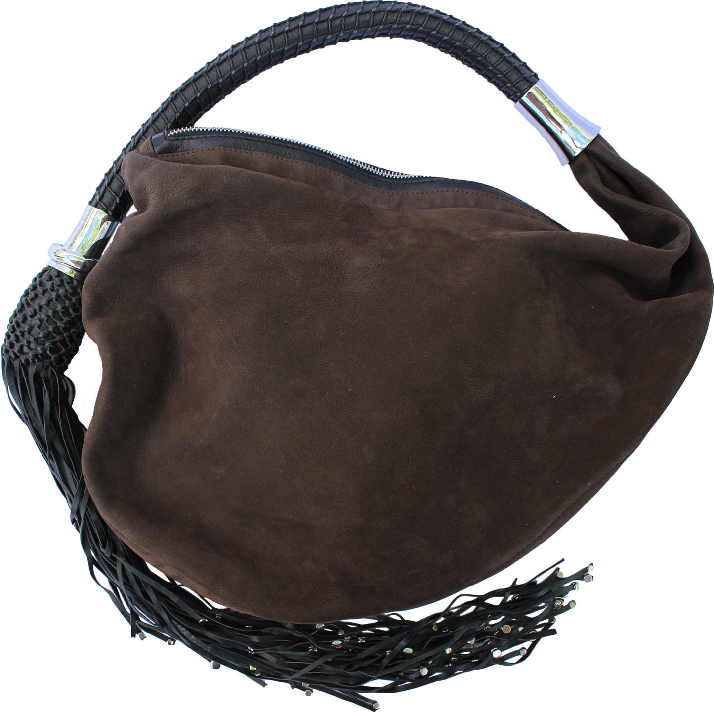 LECOANET HEMANT SEUDE AND TASSEL HOBO BAG - leefluxury.com