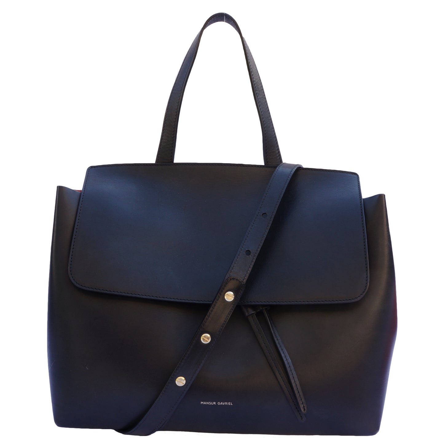 MANSUR GAVRIEL LEATHER LADY BLACK BAG - leefluxury.com