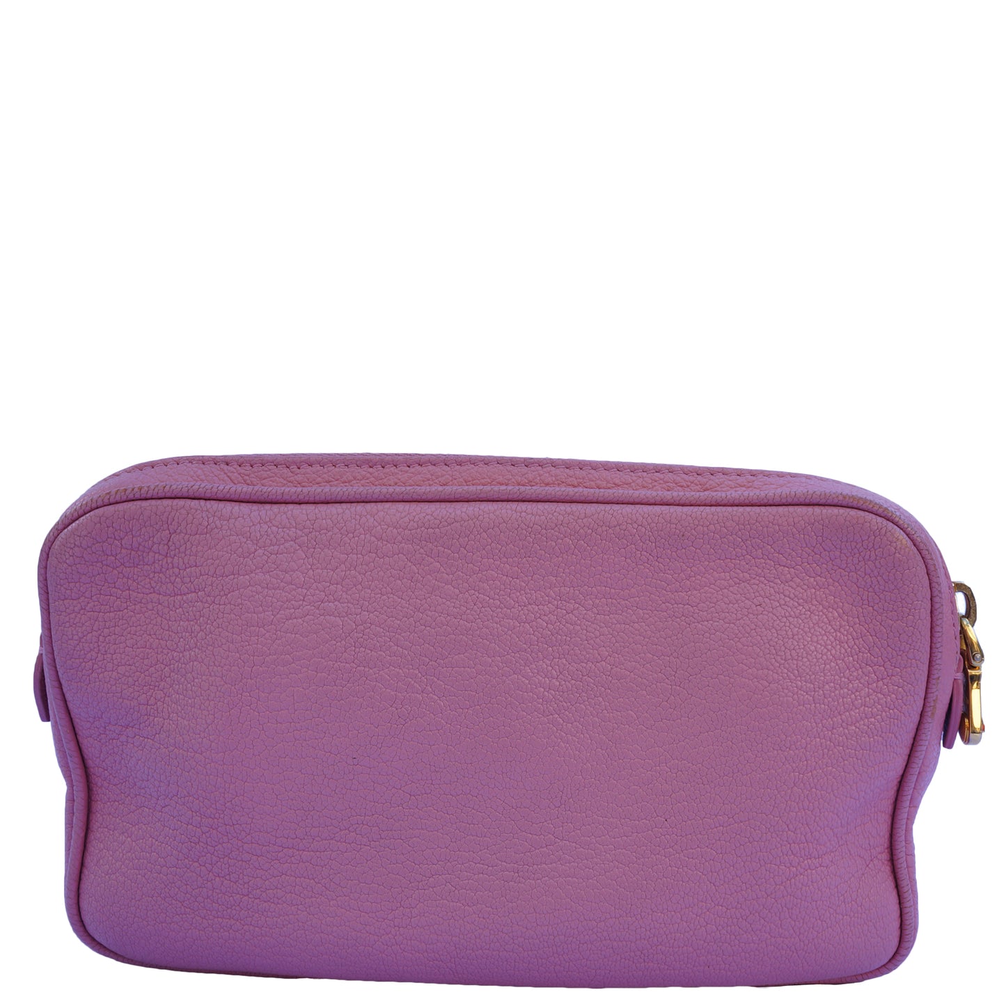 MIU MIU ROSE GRAINED LEATHER CROSSBODY BAG - leefluxury.com
