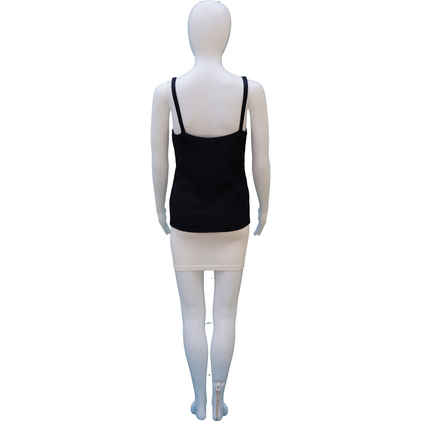 RALPH LAUREN BLACK LABEL NAVY CABLE KNIT TANK - leefluxury.com