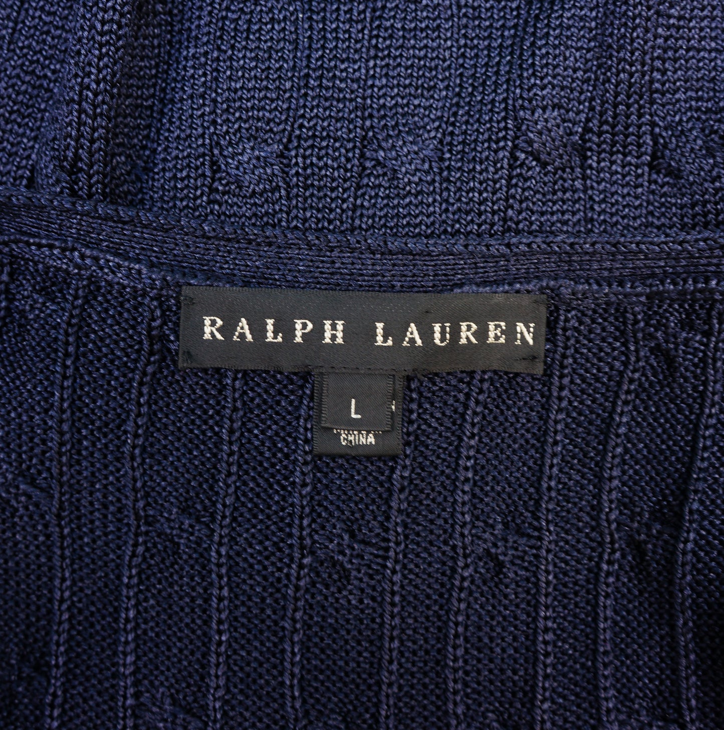 RALPH LAUREN BLACK LABEL NAVY CABLE KNIT TANK - leefluxury.com