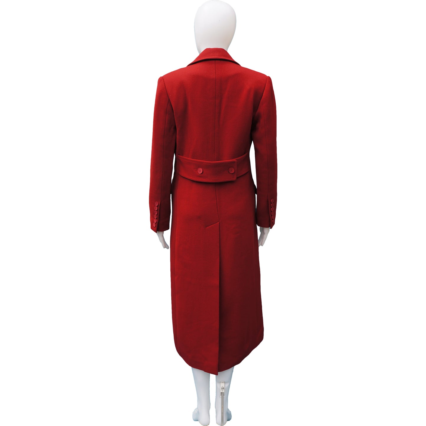 NL RED WOOL LONG COAT - leefluxury.com