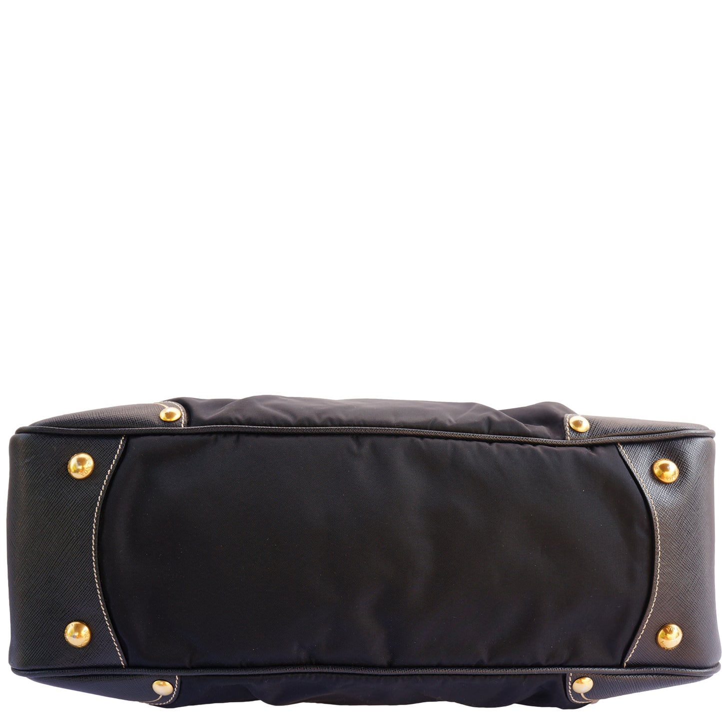 PRADA TESSUTO NAVY FRAME DOME BAG - leefluxury.com