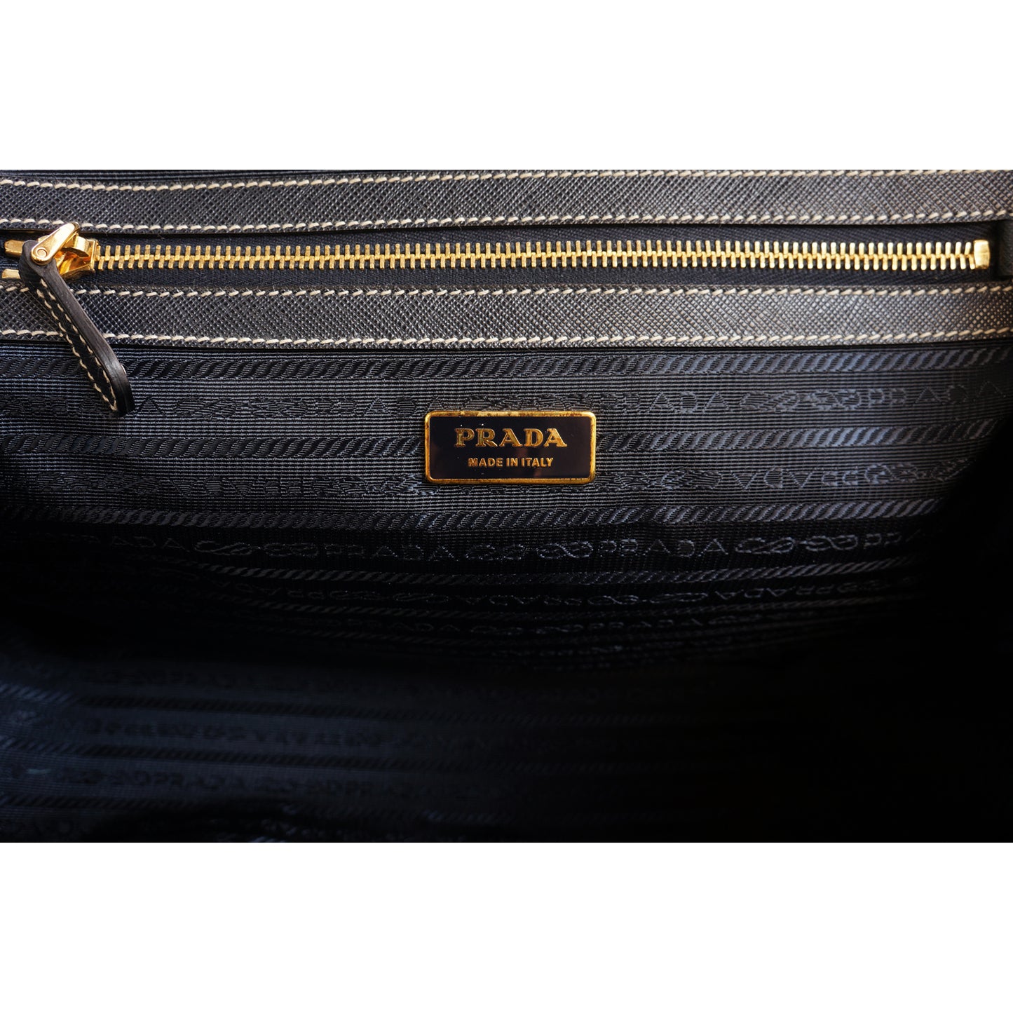 PRADA TESSUTO NAVY FRAME DOME BAG - leefluxury.com