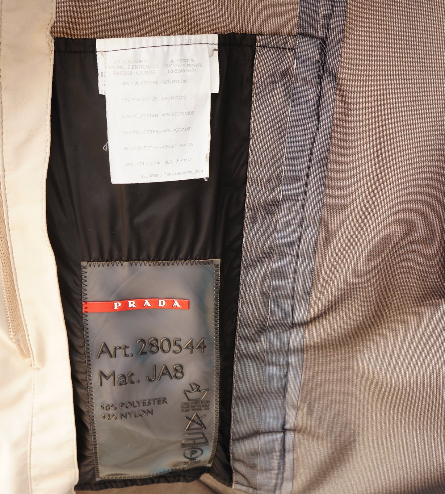 PRADA SPORT TAN RAINCOAT - leefluxury.com