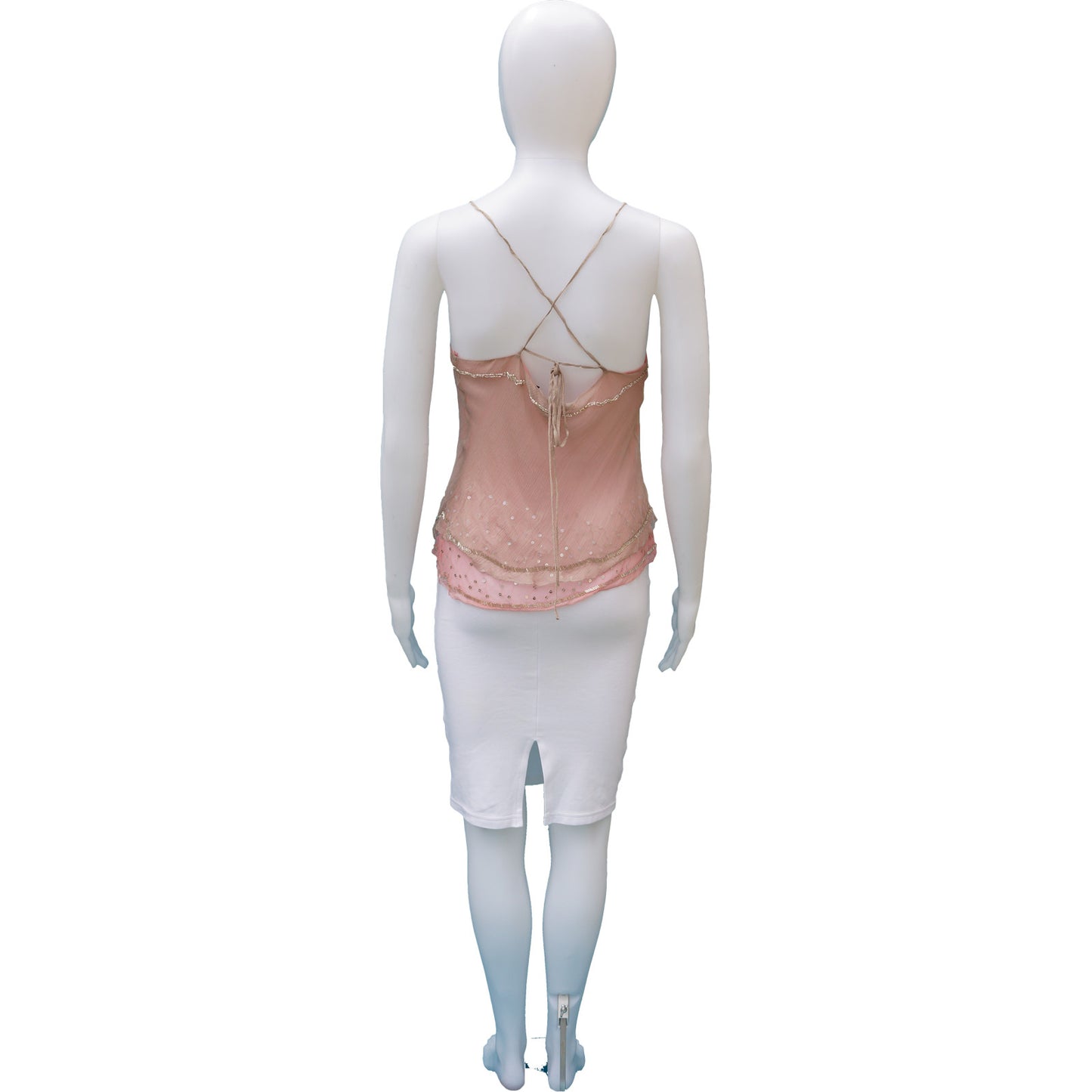 ROBERT RODRIGUEZ SEQUIN EMBELLISHED CAMISOLE TOP - leefluxury.com