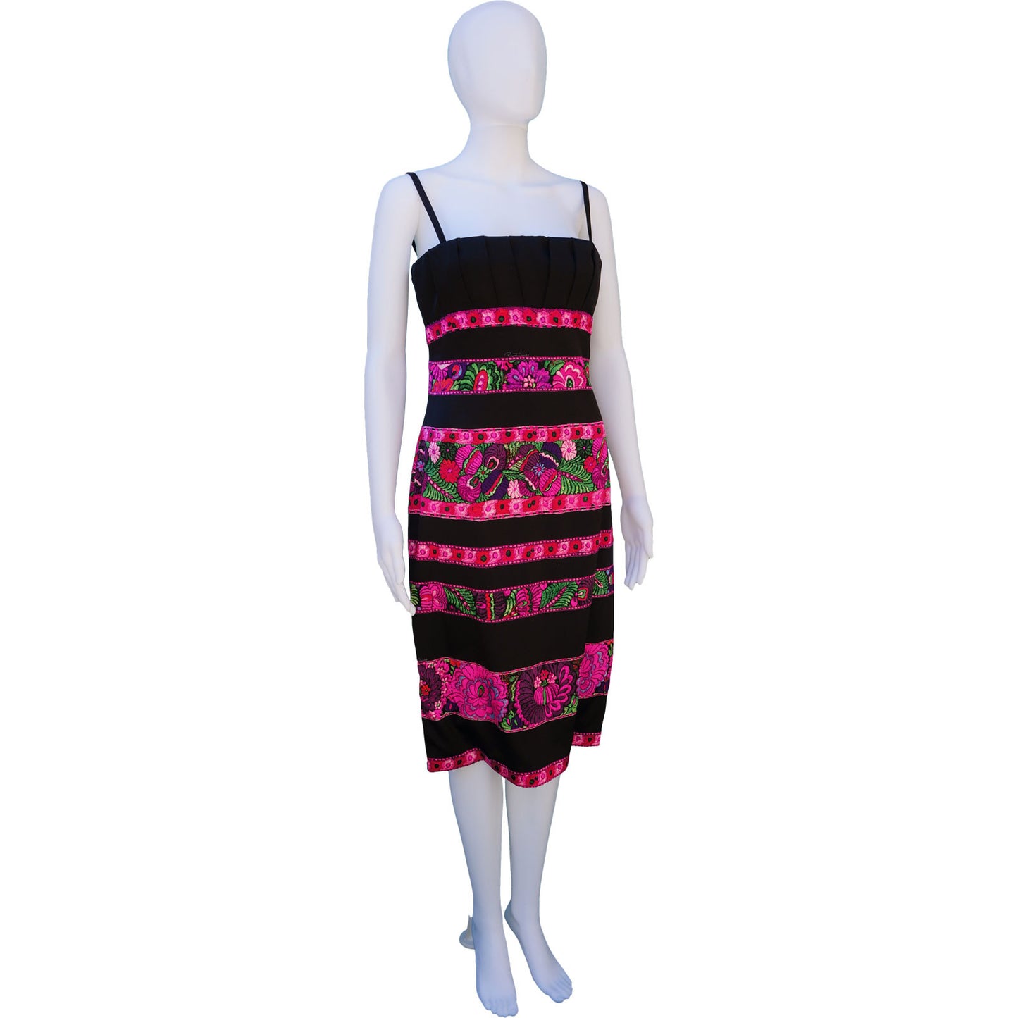 ROBERTO CAVALLI SILK FLORAL STRIPE DRESS - leefluxury.com