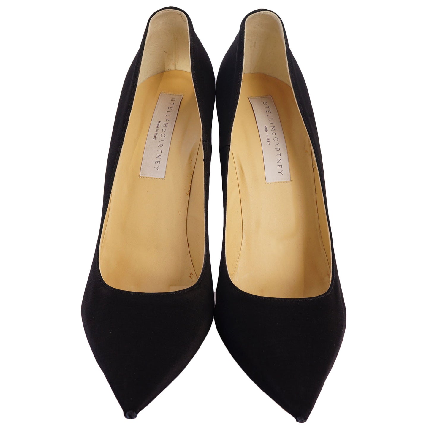 STELLA MCCARTNEY SATIN POINTED-TOE PUMPS - leefluxury.com