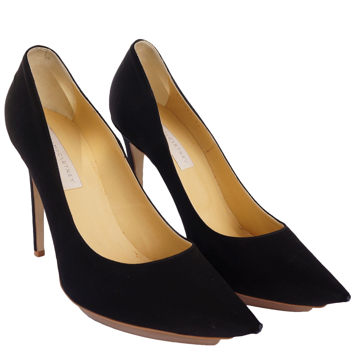 STELLA MCCARTNEY SATIN POINTED-TOE PUMPS - leefluxury.com