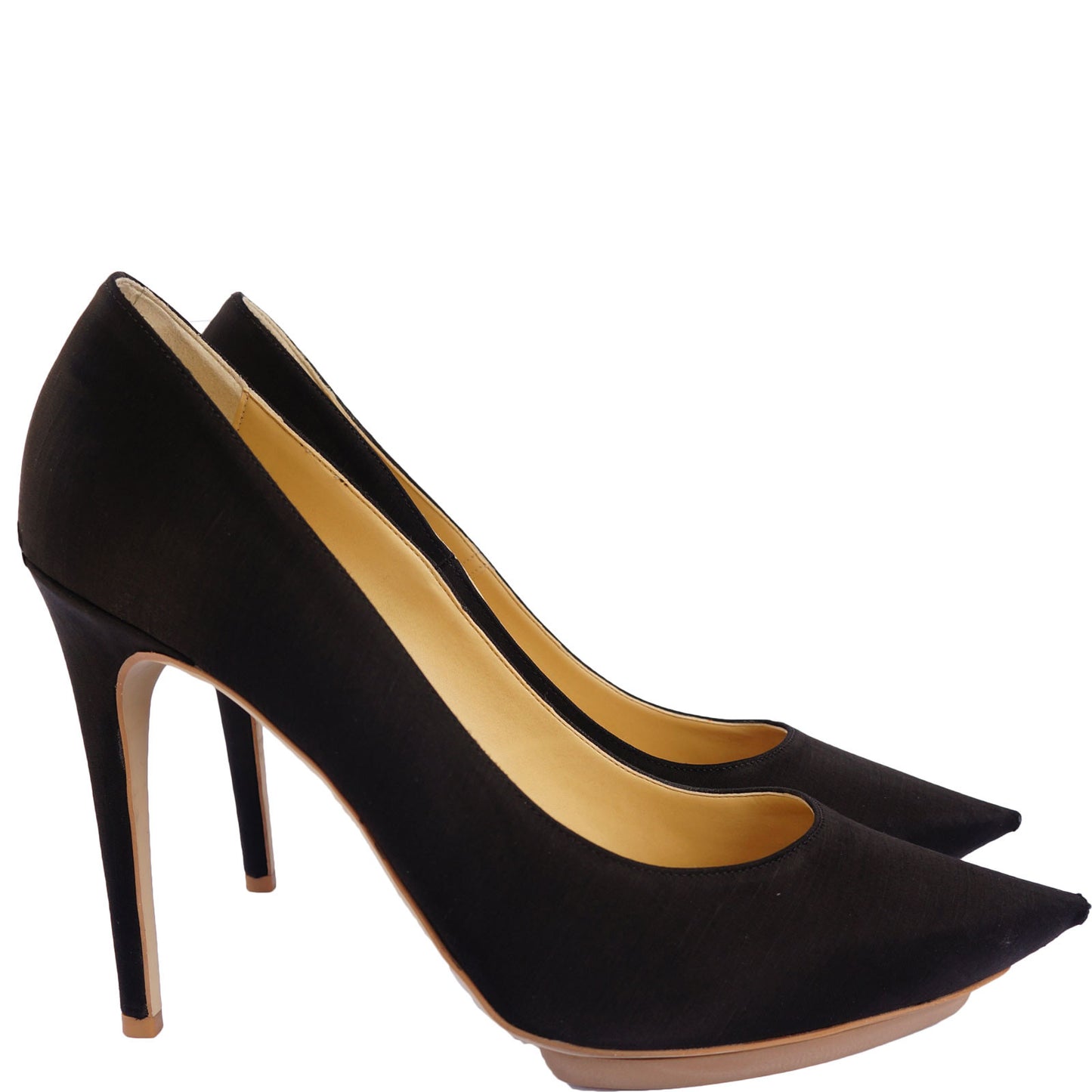 STELLA MCCARTNEY SATIN POINTED-TOE PUMPS - leefluxury.com
