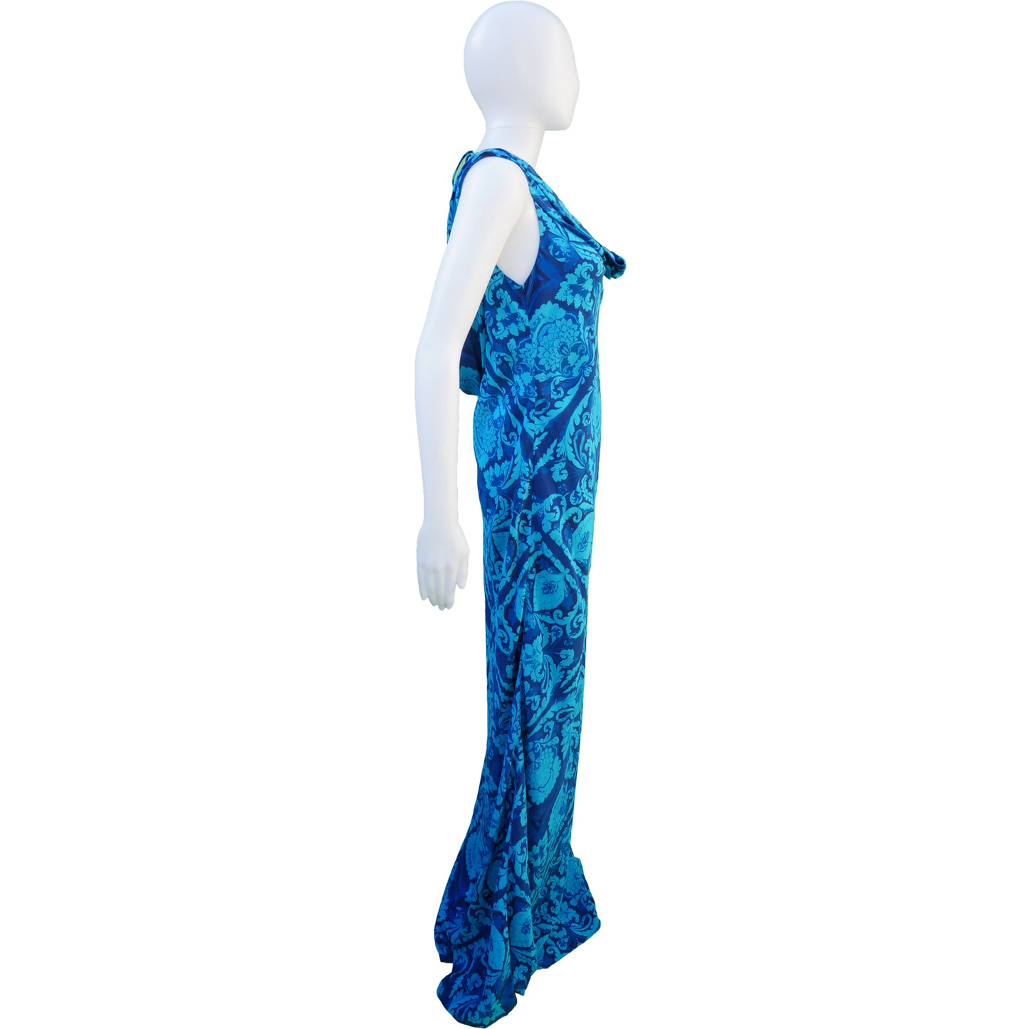 VERA WANG SILK PRINTED DRESS - leefluxury.com