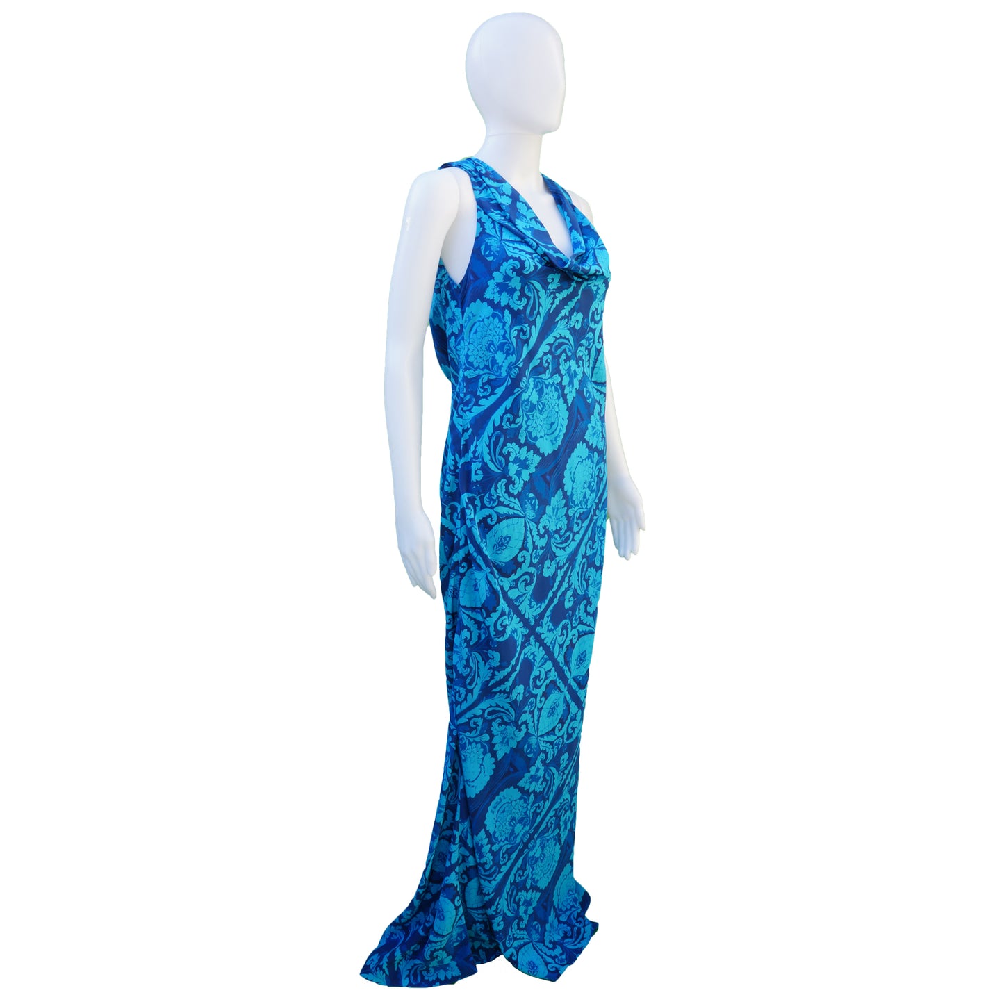 VERA WANG SILK PRINTED DRESS - leefluxury.com
