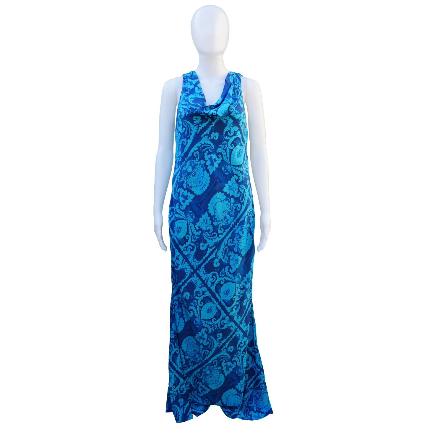 VERA WANG SILK PRINTED DRESS - leefluxury.com