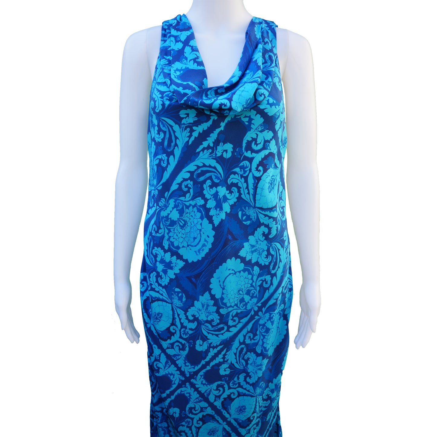 VERA WANG SILK PRINTED DRESS - leefluxury.com