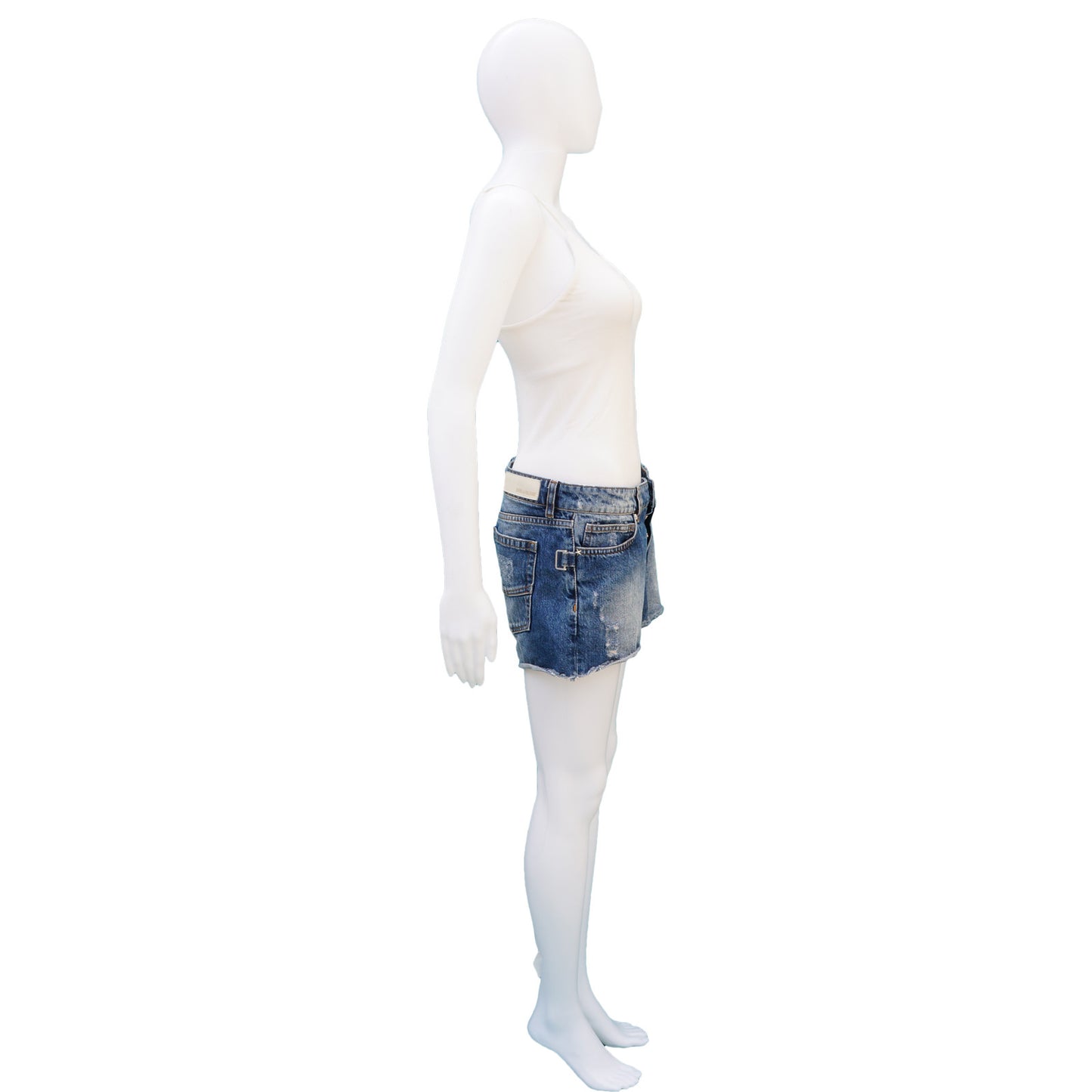 ZADIG & VOLTAIRE DISTRESSED DENIM SHORTS - leefluxury.com