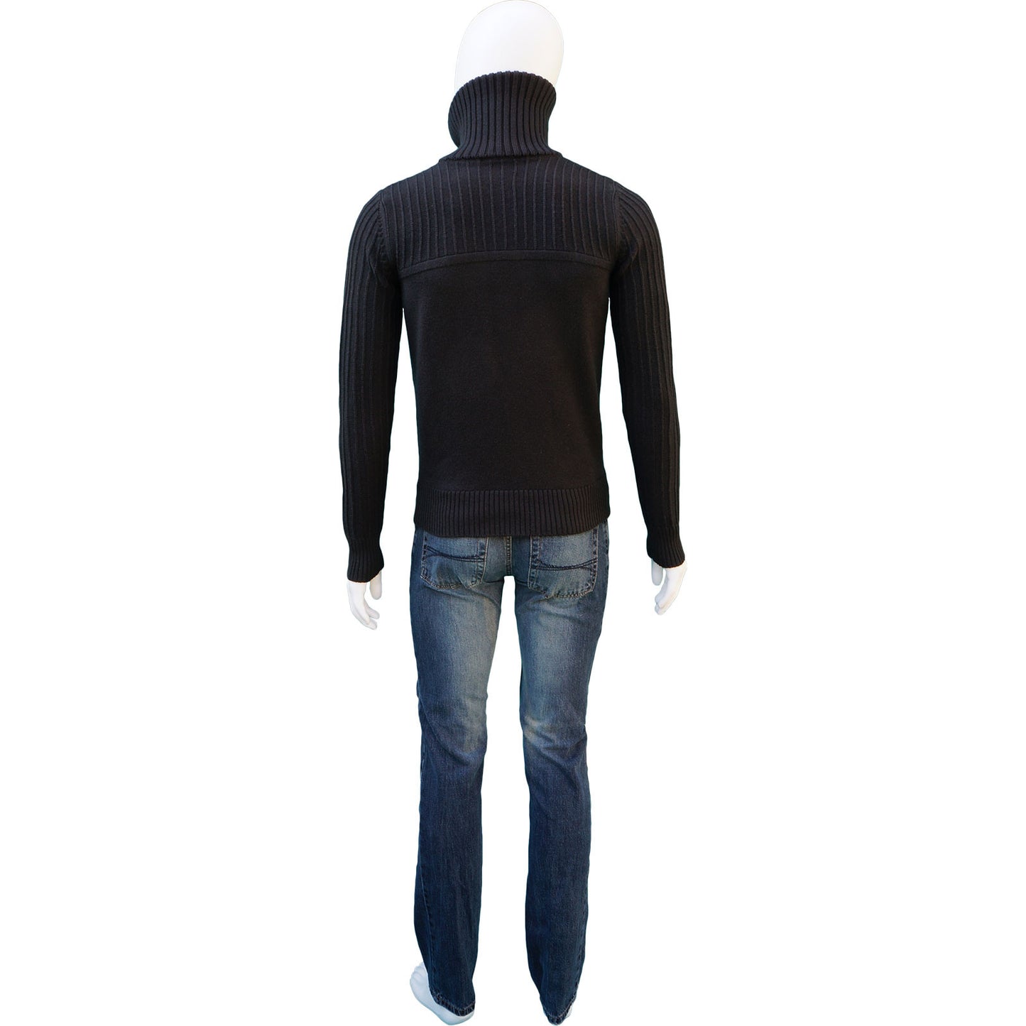 BERGSBIKK MEN's NAVY ZIPPER SWEATER - leefluxury.com