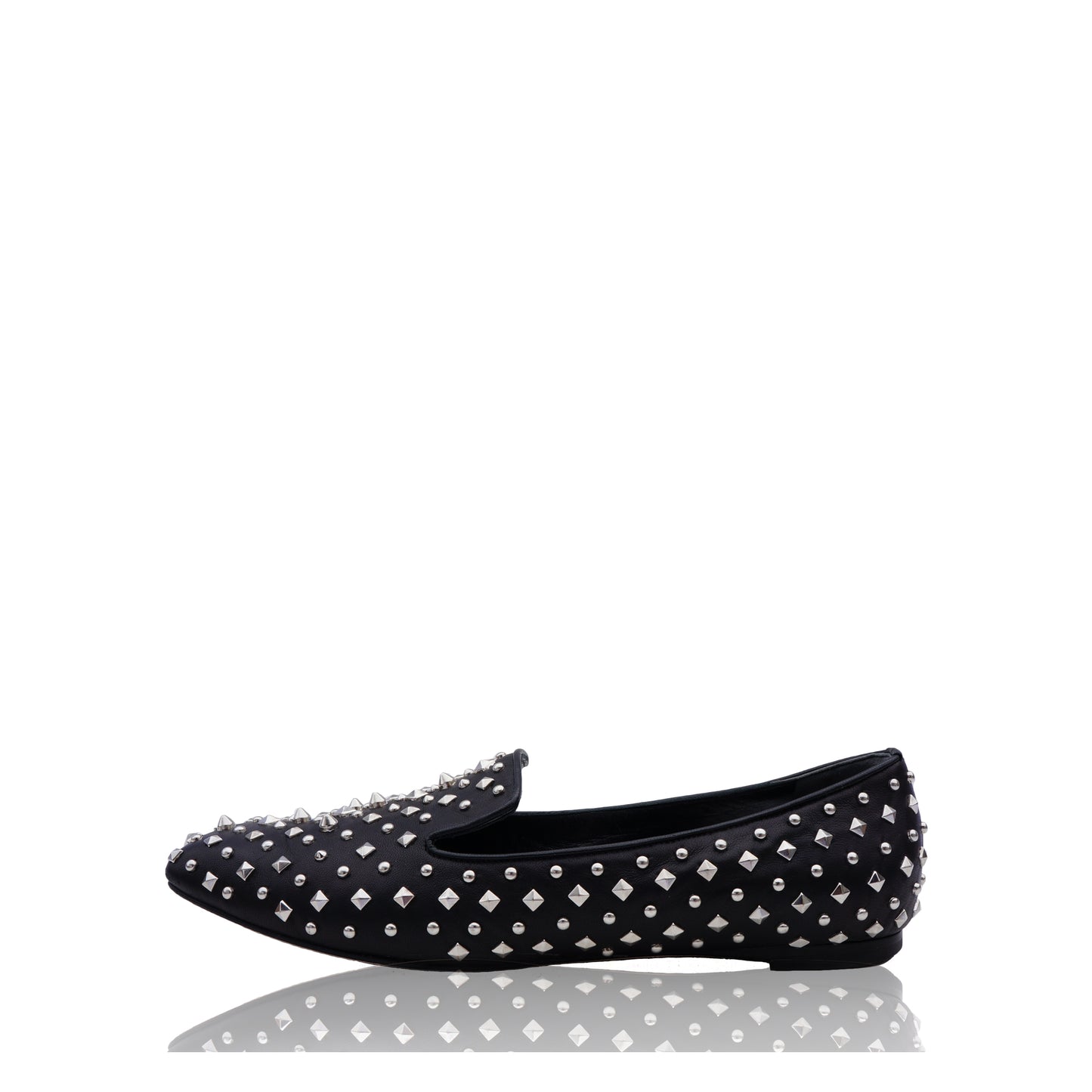 ALEXANDER MCQUEEN STUDDED FLAT LOAFER - leefluxury.com
