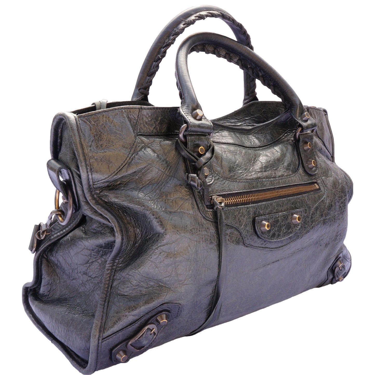 BALENCIAGA MOTOCROSS CLASSIC CITY BAG - leefluxury.com