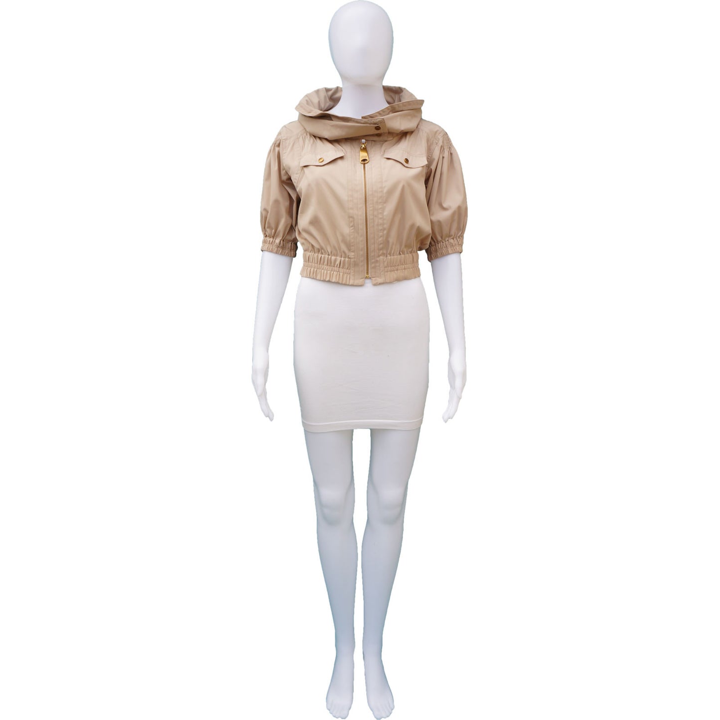 BURBERRY LONDON CROPPPED BOMBER - leefluxury.com
