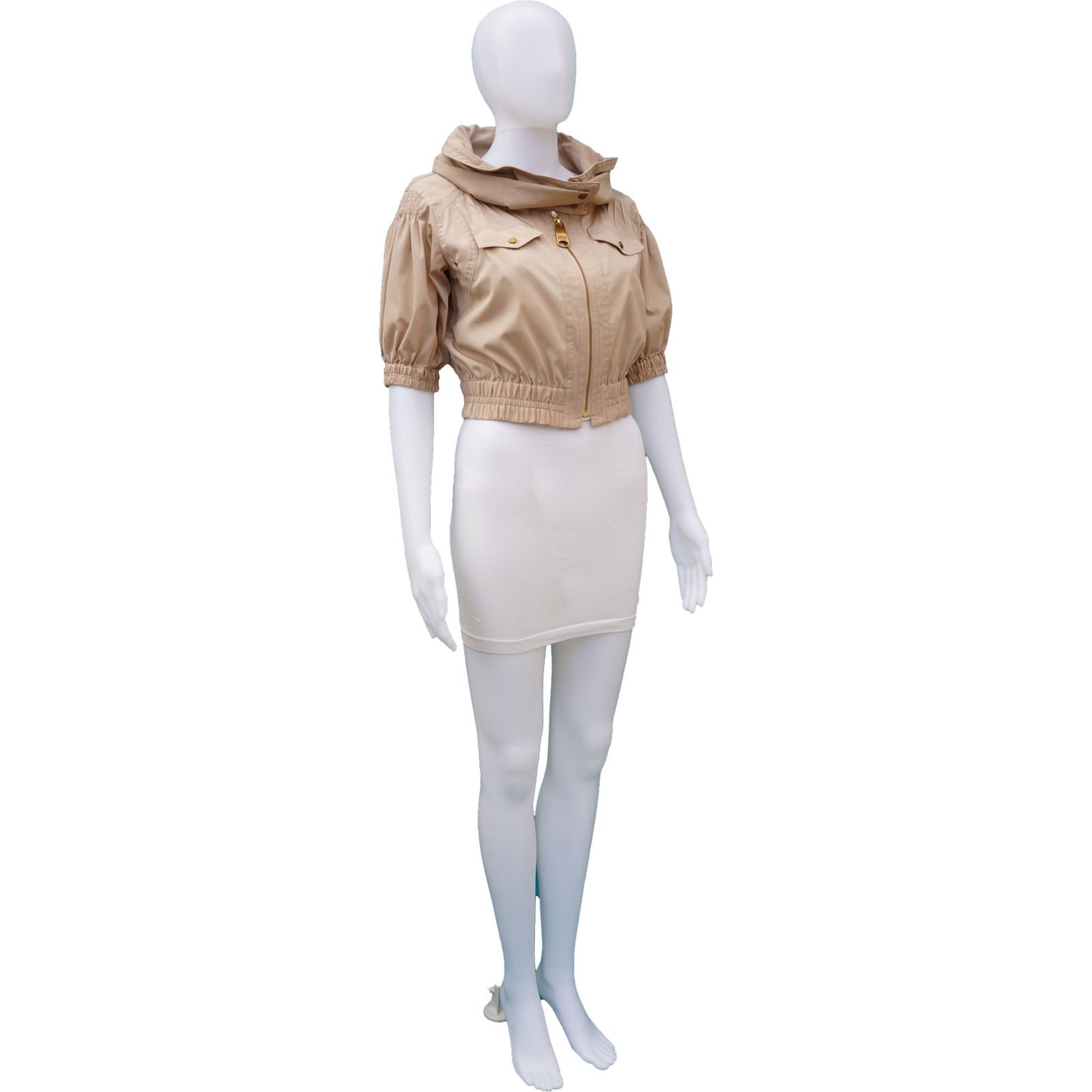 BURBERRY LONDON CROPPPED BOMBER - leefluxury.com