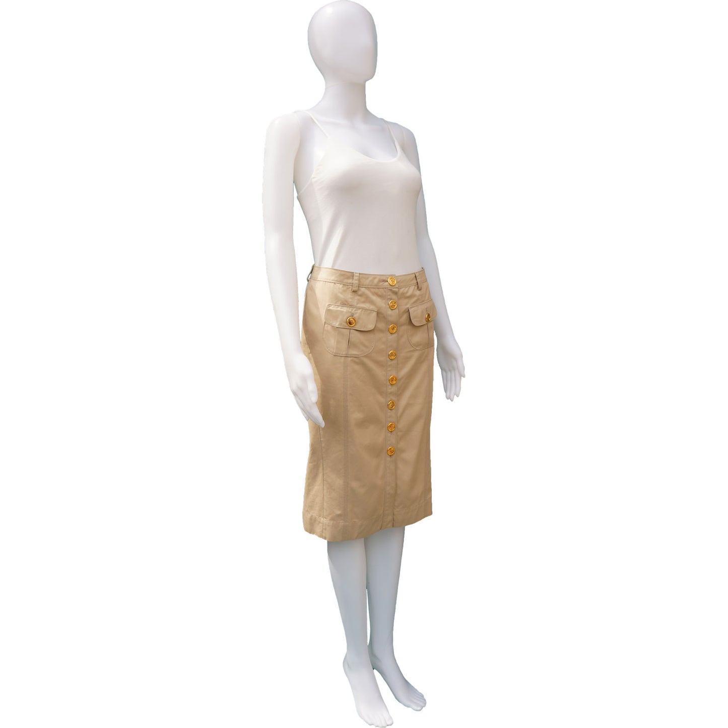 BURBERRY KNEE-LENGTH PENCIL SKIRT - leefluxury.com