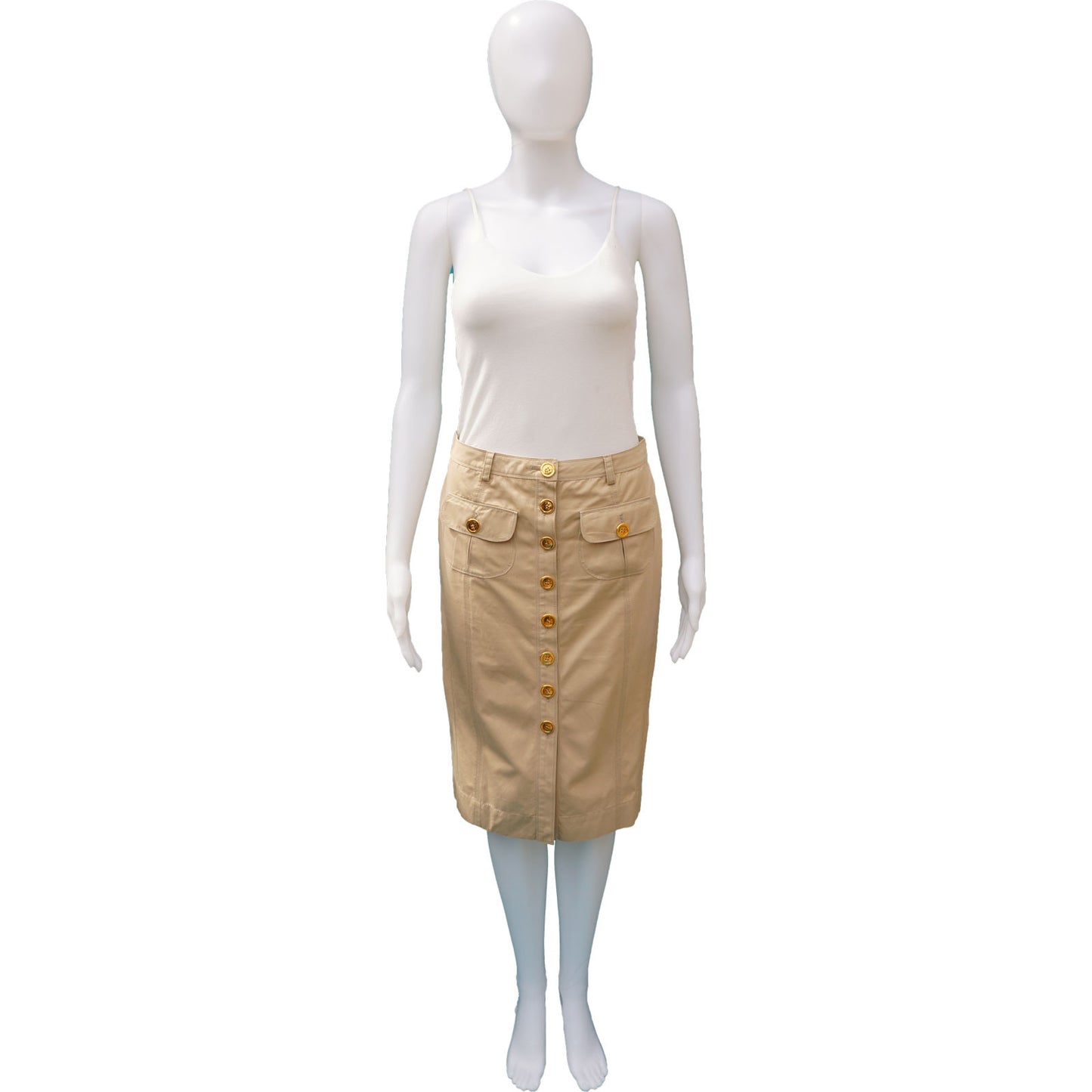 BURBERRY KNEE-LENGTH PENCIL SKIRT - leefluxury.com