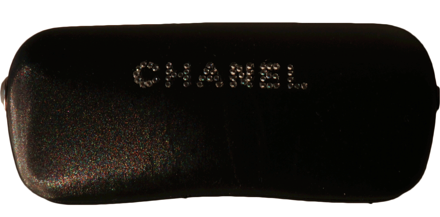 CHANEL EMBELLISHED LOGO SUNGLASSES - leefluxury.com