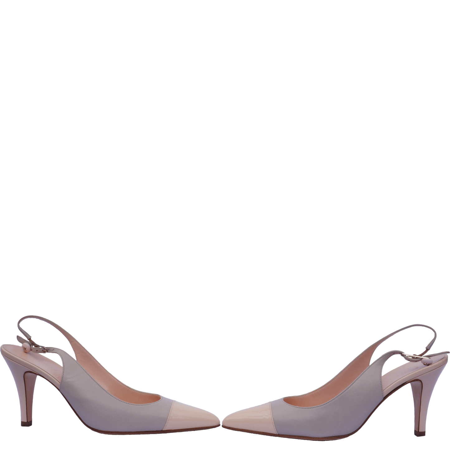 CHANEL CAP-TOE SLINGBACK PUMPS - leefluxury.com