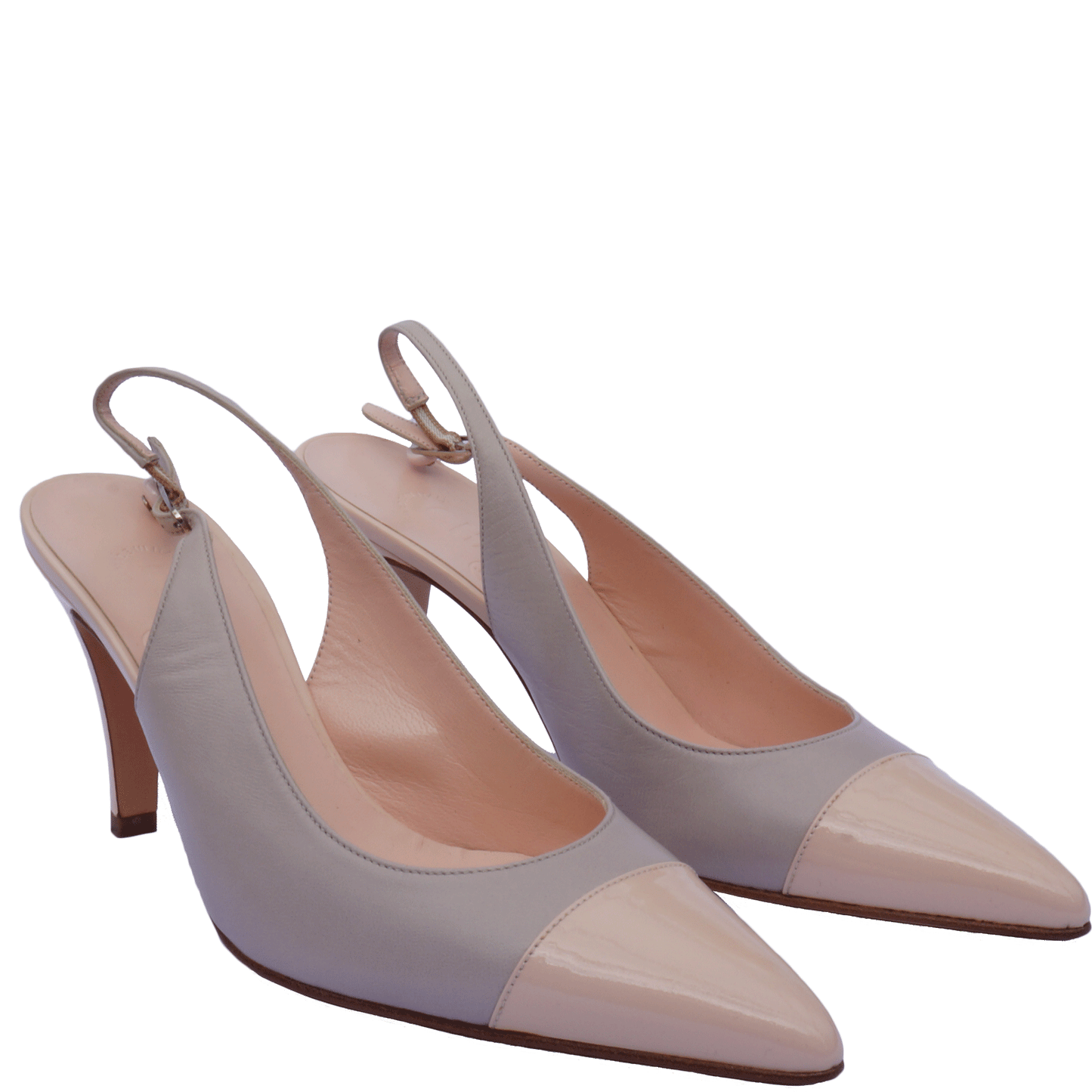 CHANEL CAP-TOE SLINGBACK PUMPS - leefluxury.com